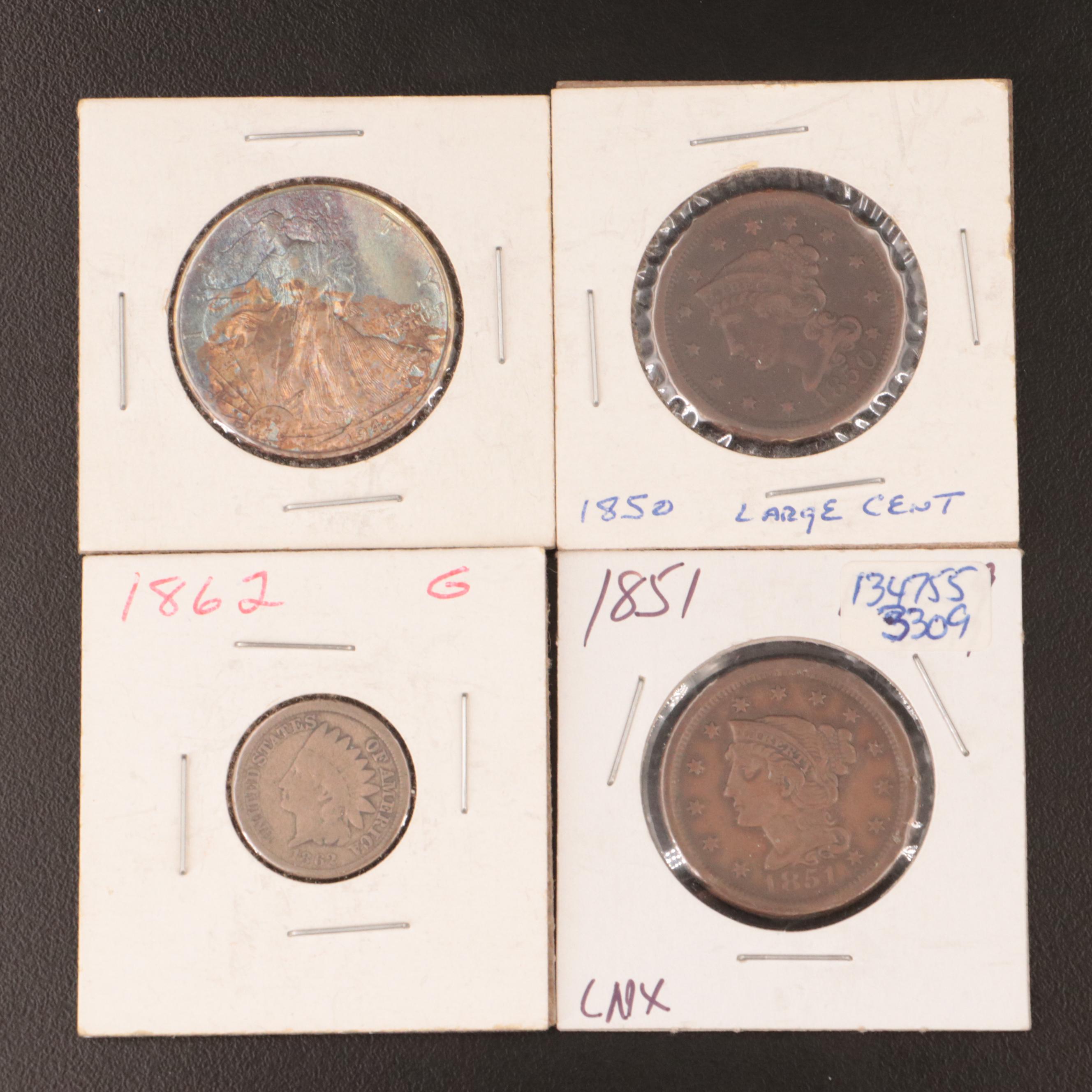 Antique U.S. Type Coins, Mainly Silver