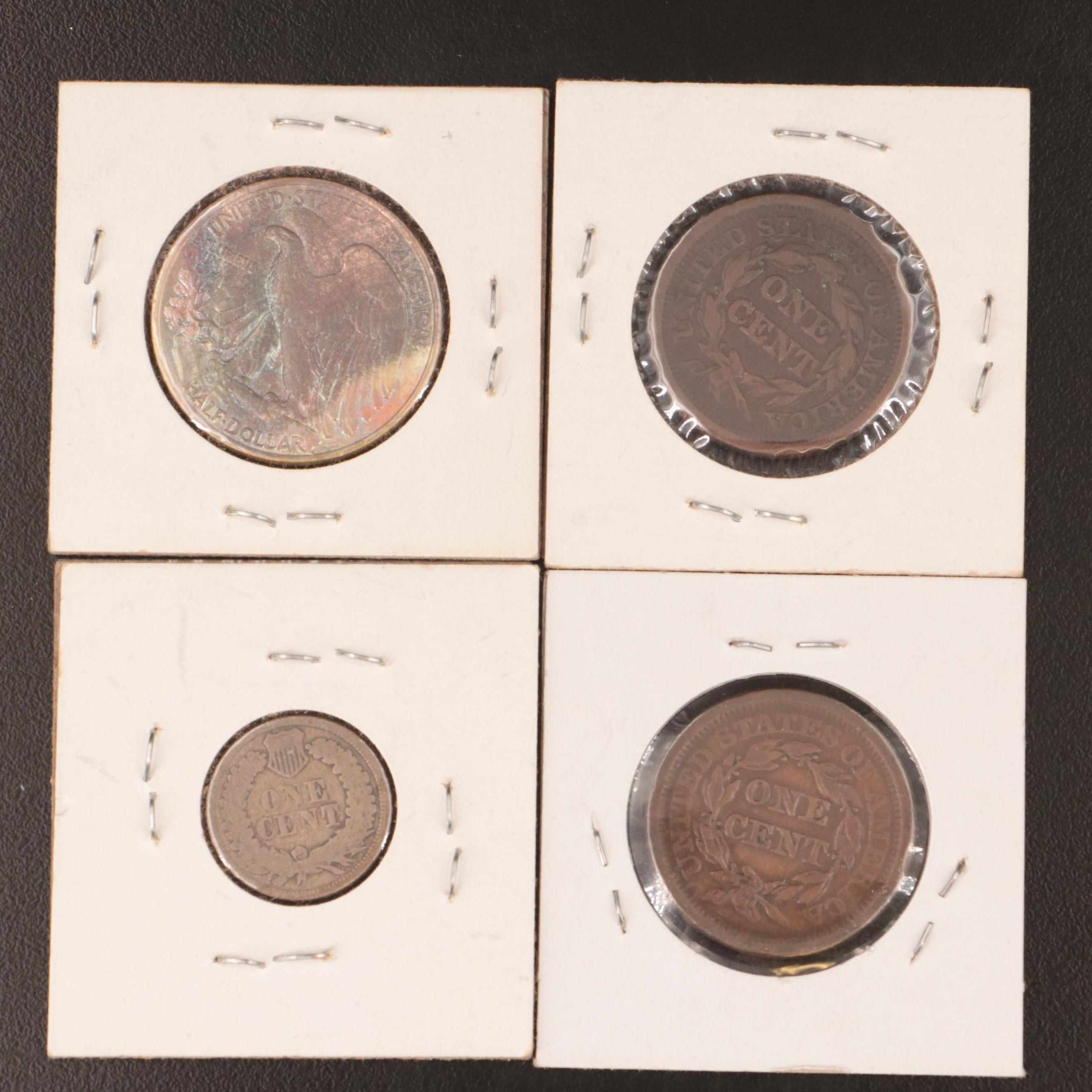 Antique U.S. Type Coins, Mainly Silver