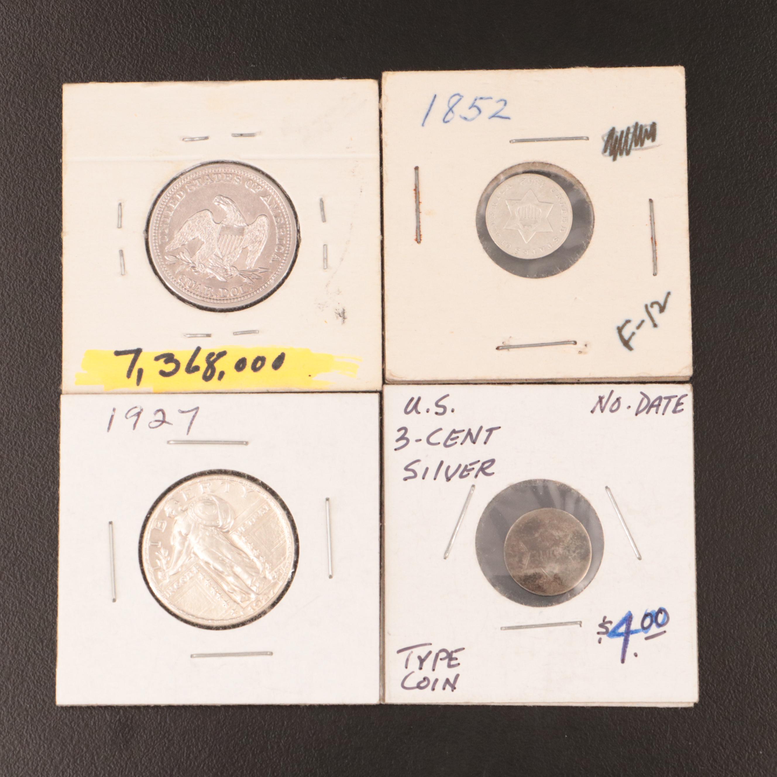 Antique U.S. Type Coins, Mainly Silver