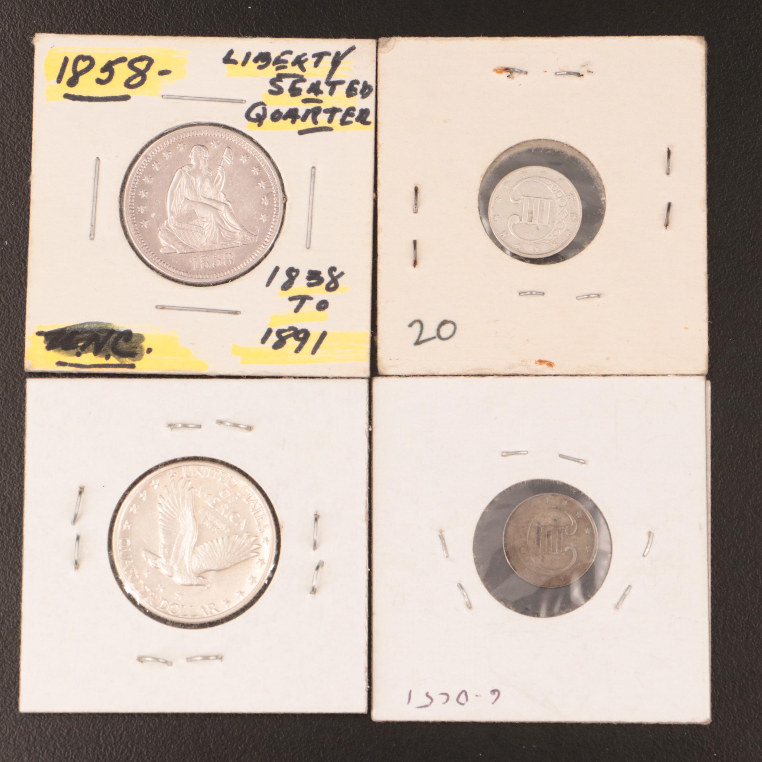 Antique U.S. Type Coins, Mainly Silver