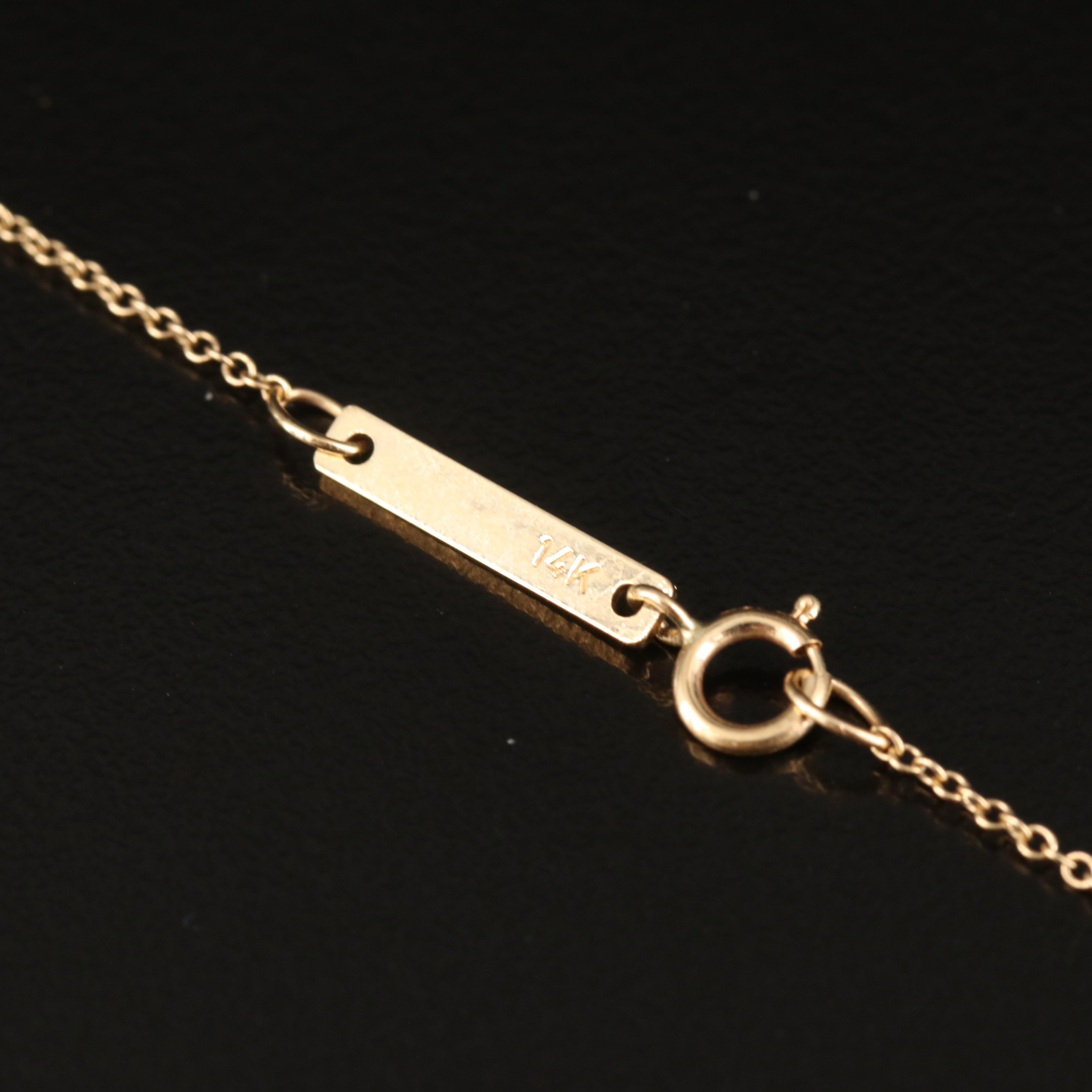 Zoë Chicco 14K 0.02 CTW Diamond Circle Pendant Necklace