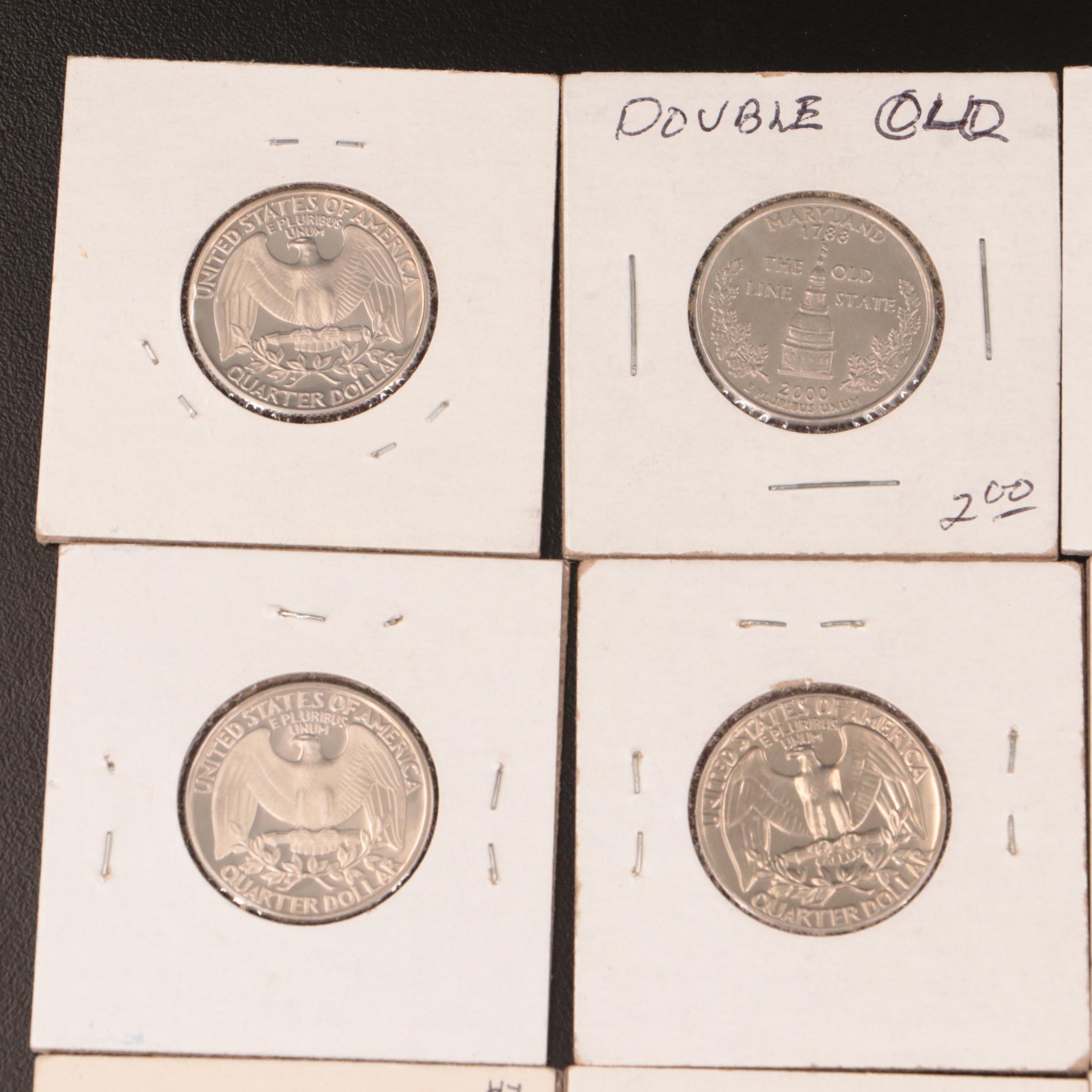 Assortment of Washington Quarters, Proof, Silver, and Clad