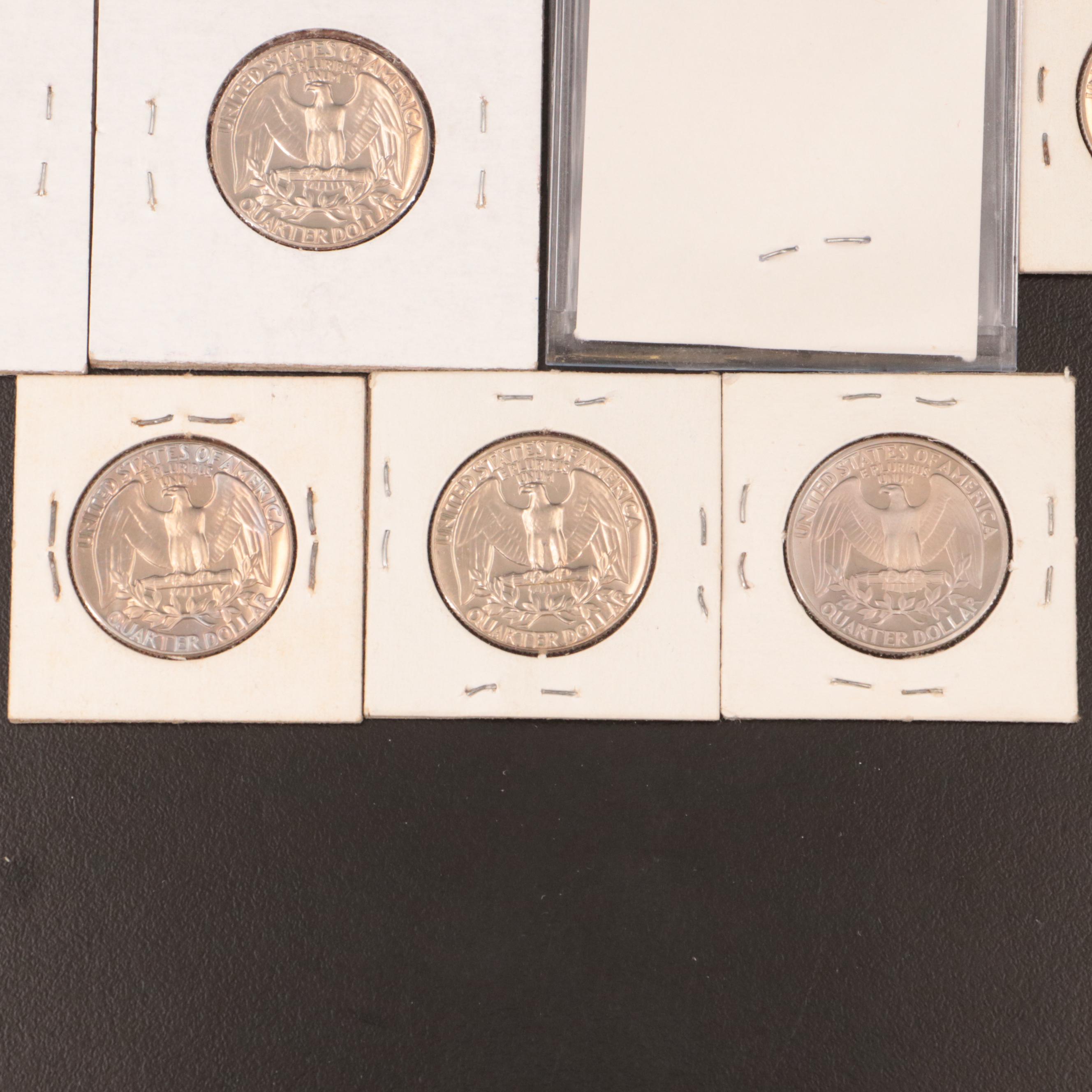 Assortment of Washington Quarters, Proof, Silver, and Clad
