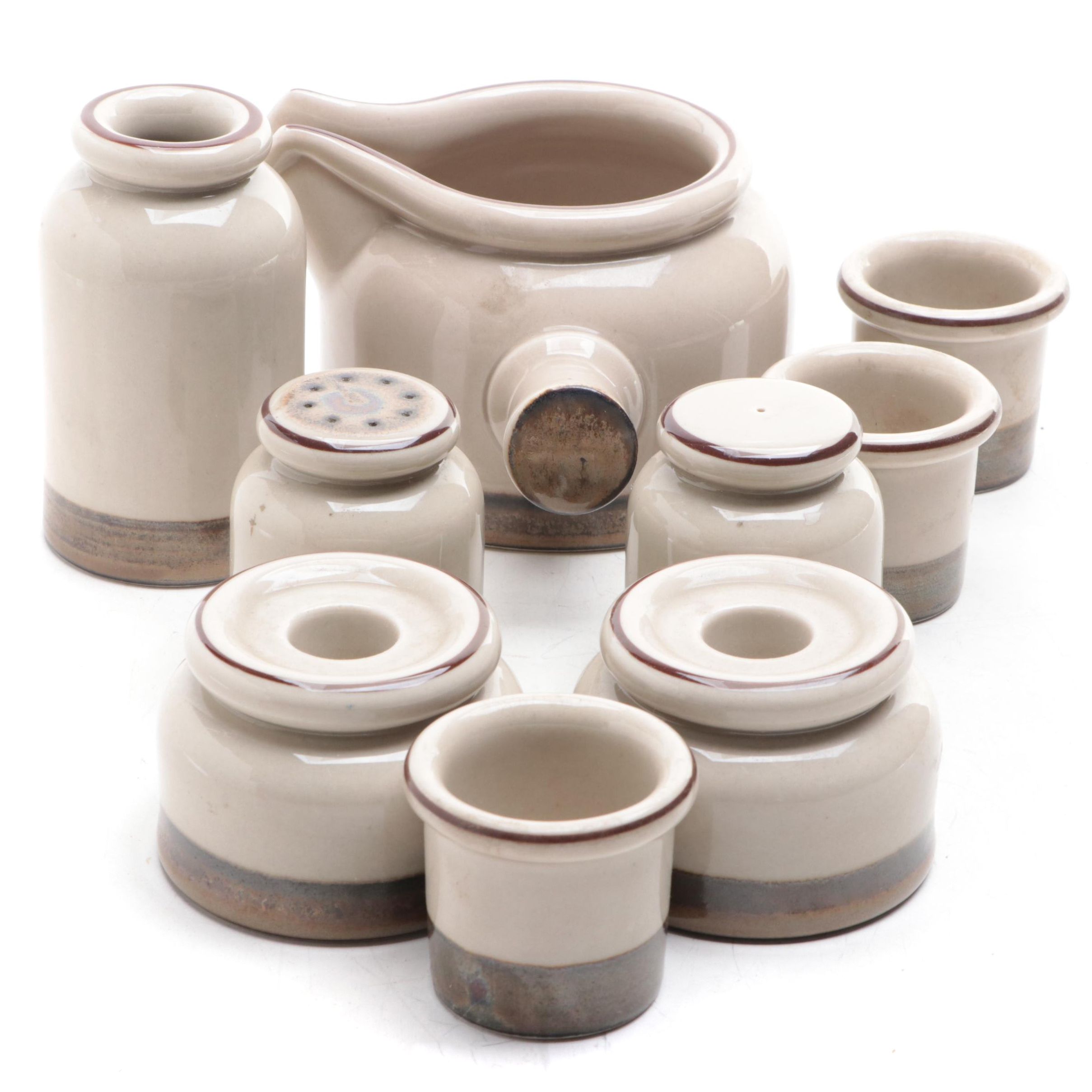 Bing & Grøndahl "Peru" Stoneware Candlesticks and Other Tableware