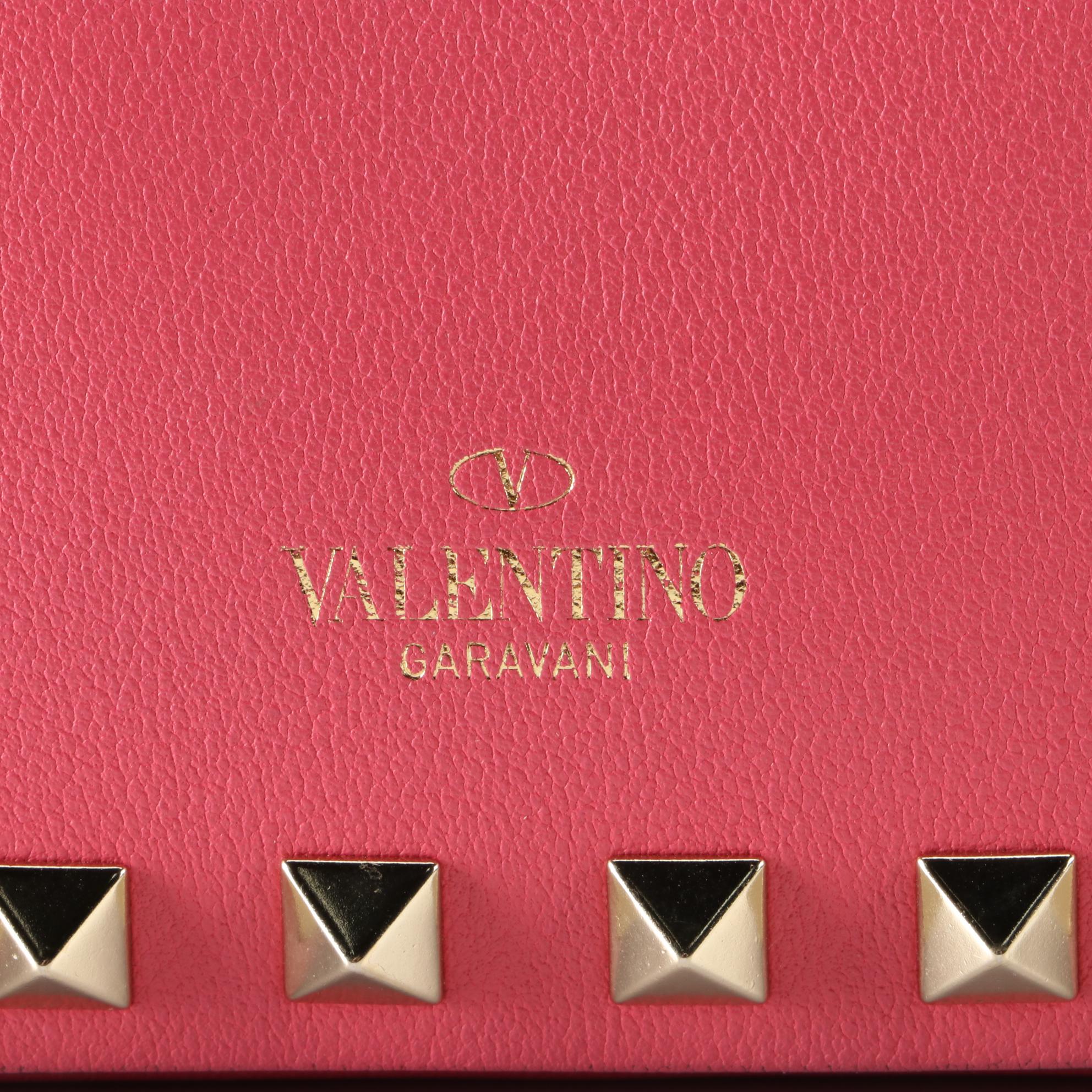 Valentino Rockstud Leather Flap Crossbody with Chain Strap