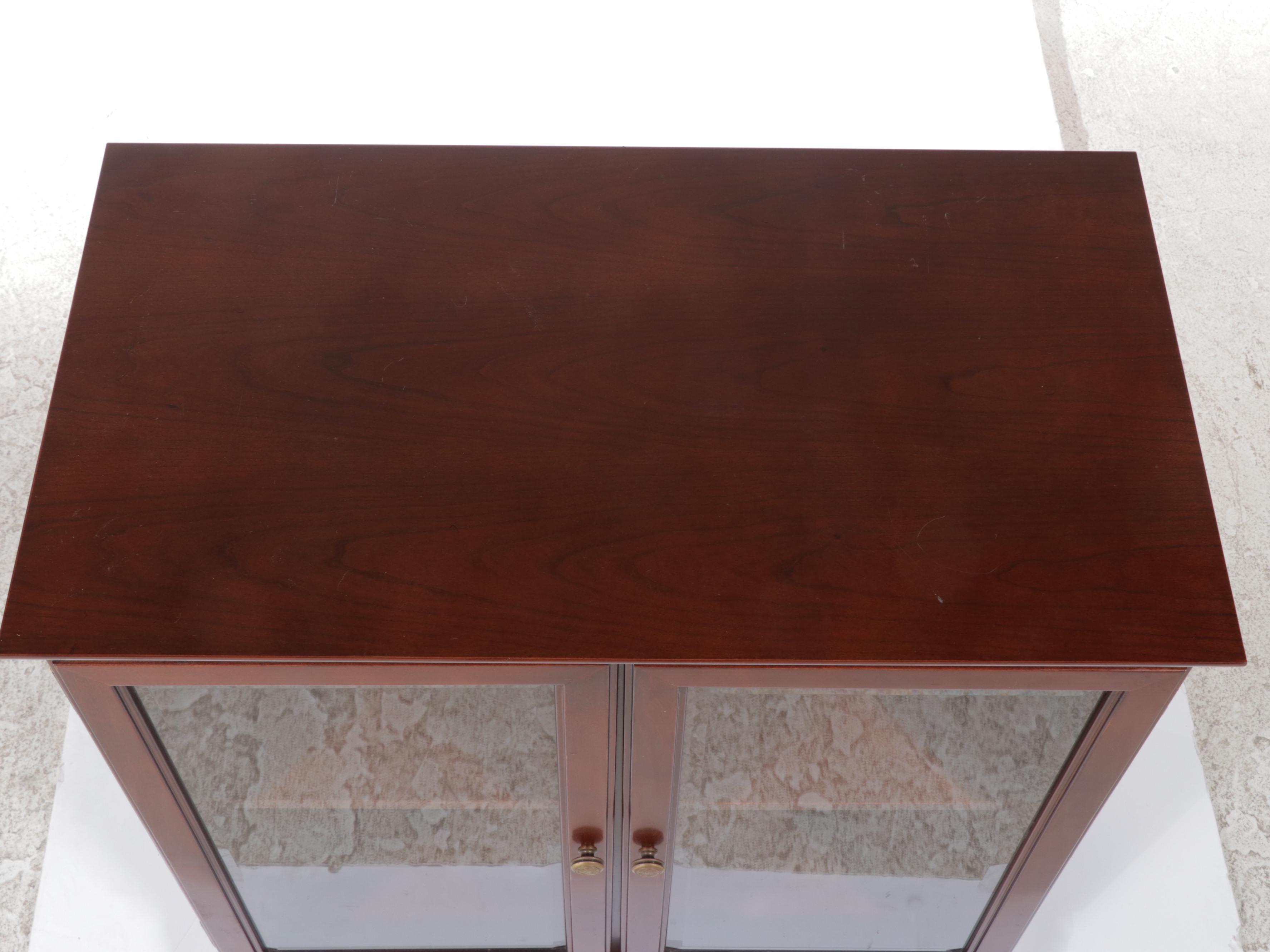 The Bombay Company Cherrywood-Stained Display Cabinet