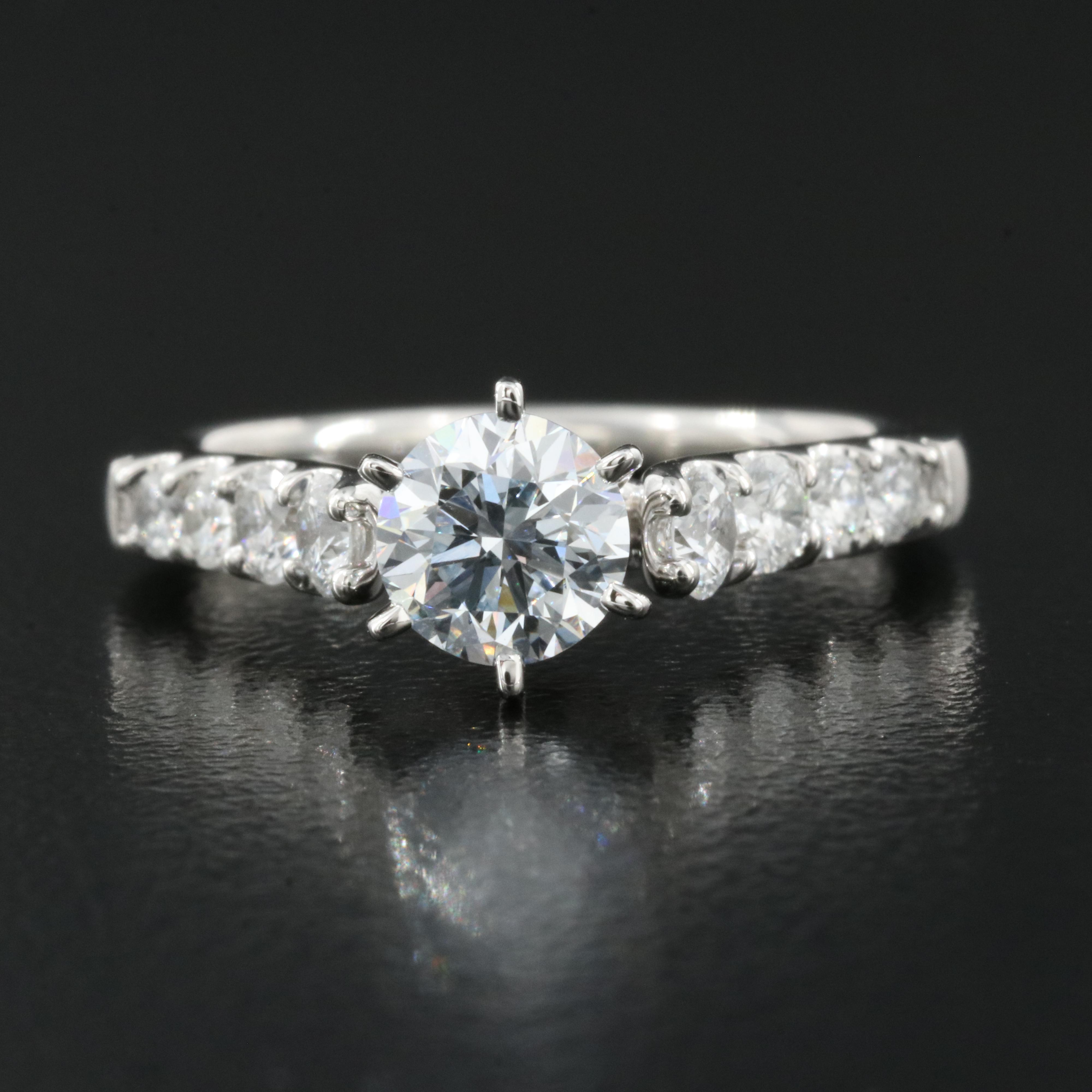 Platinum 1.23 CTW Lab Grown Diamond Ring