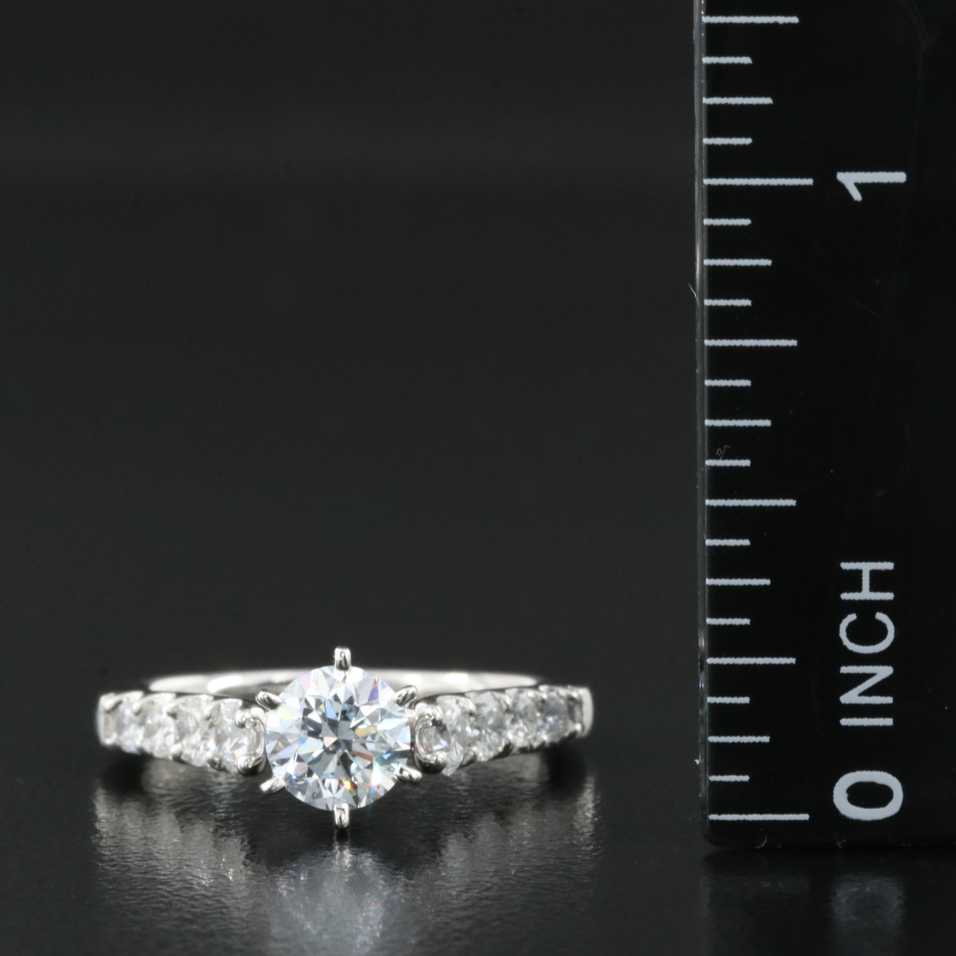 Platinum 1.23 CTW Lab Grown Diamond Ring