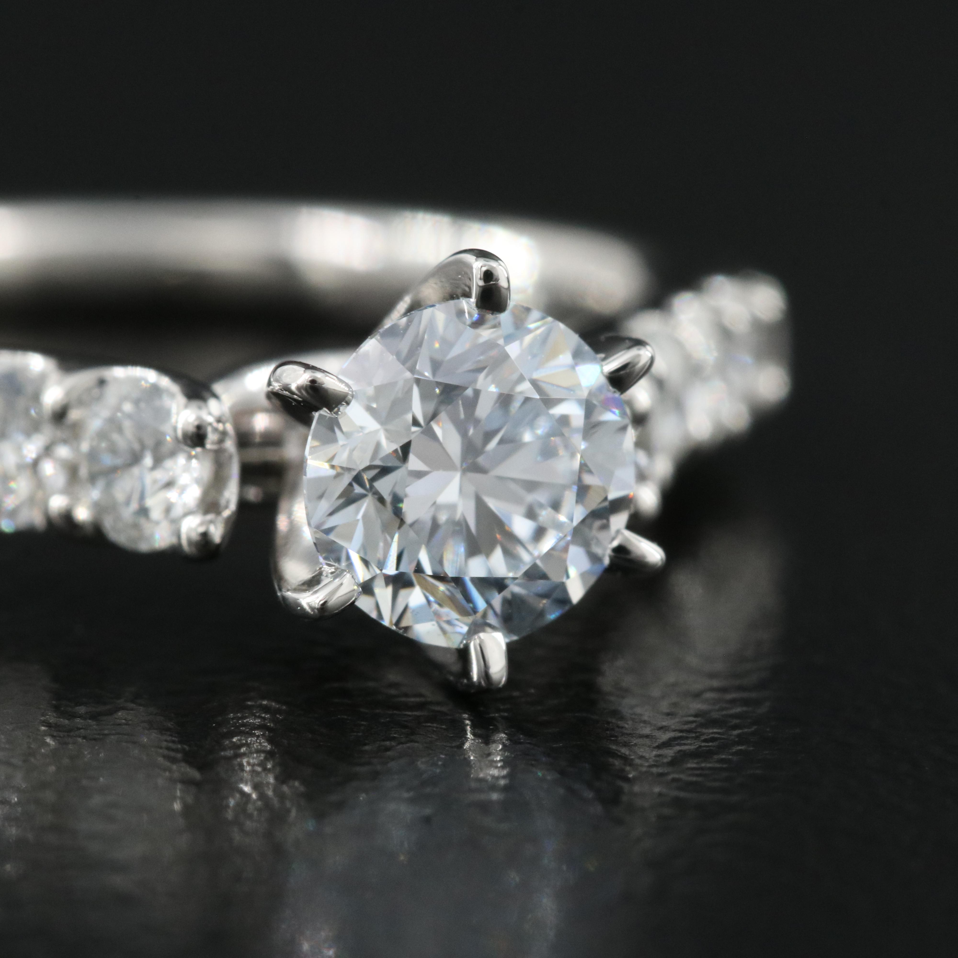 Platinum 1.23 CTW Lab Grown Diamond Ring