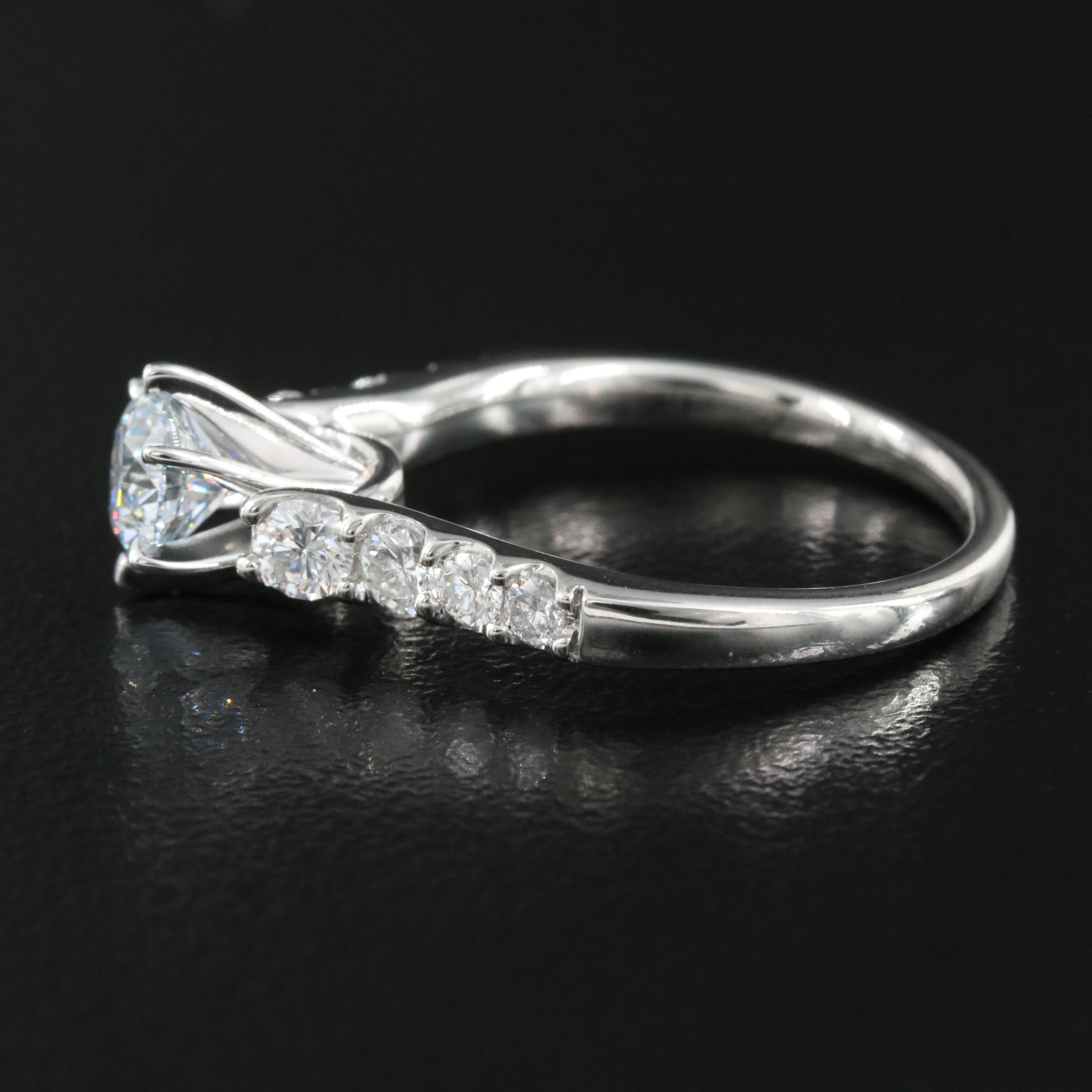 Platinum 1.23 CTW Lab Grown Diamond Ring