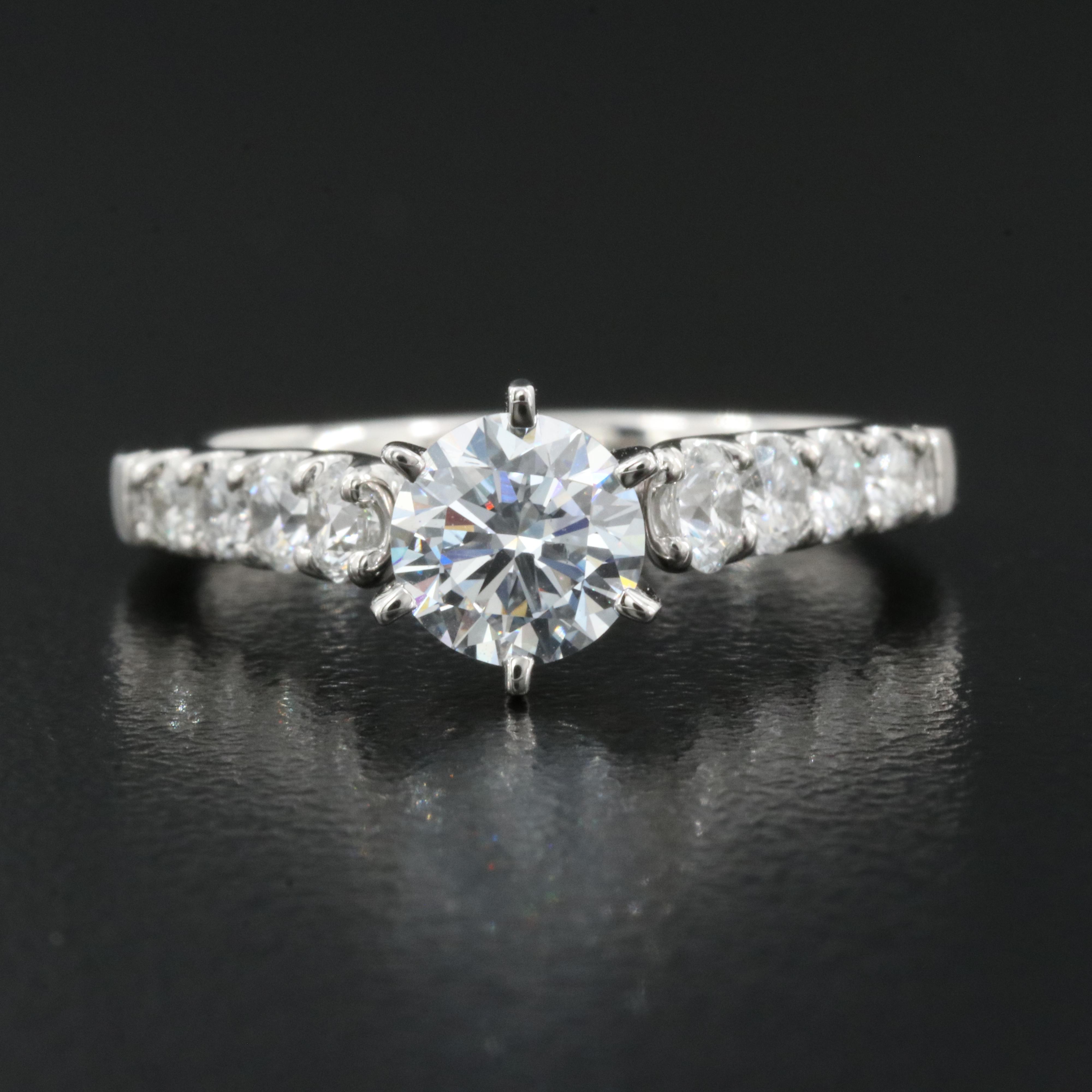 Platinum 1.28 CTW Lab Grown Diamond Ring