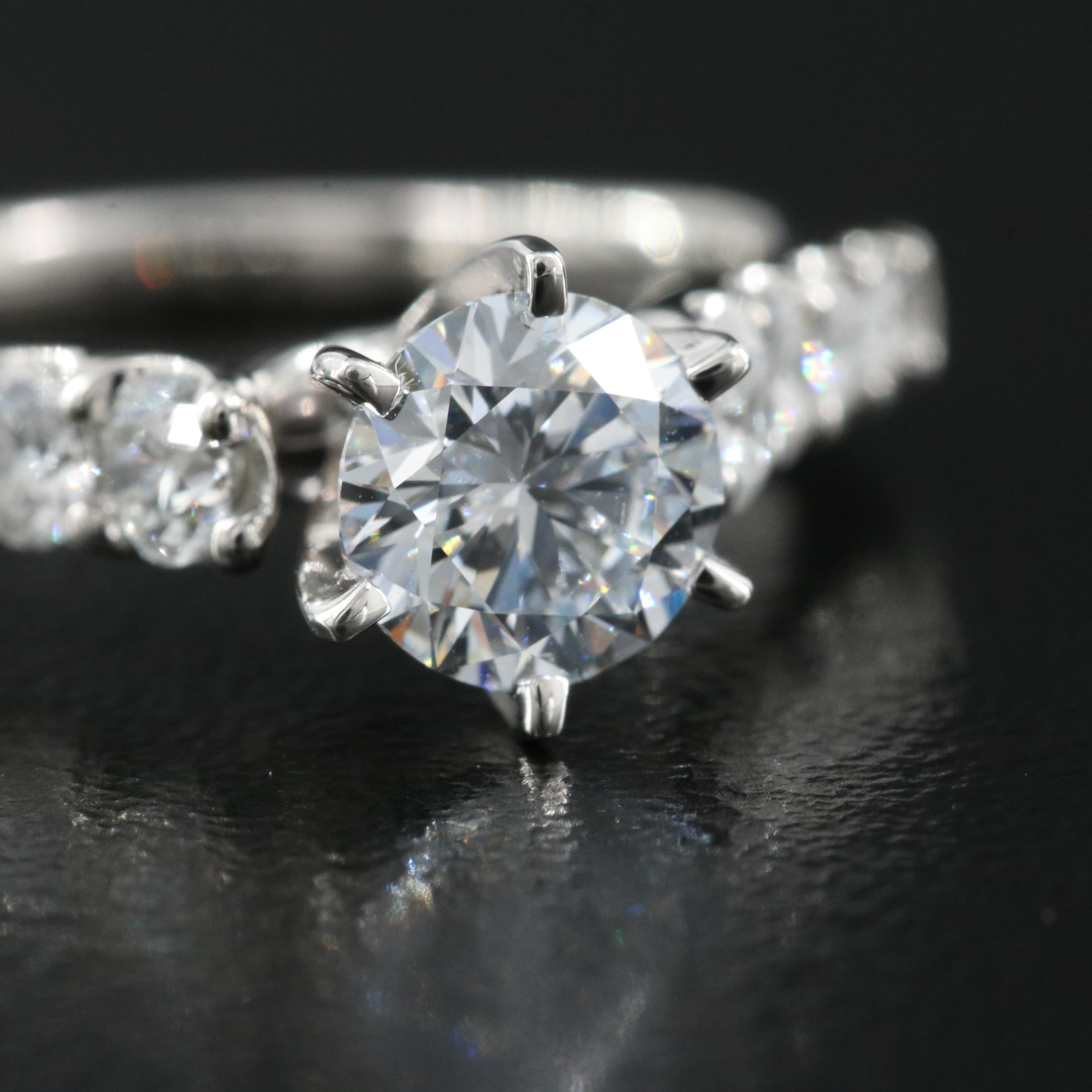Platinum 1.28 CTW Lab Grown Diamond Ring