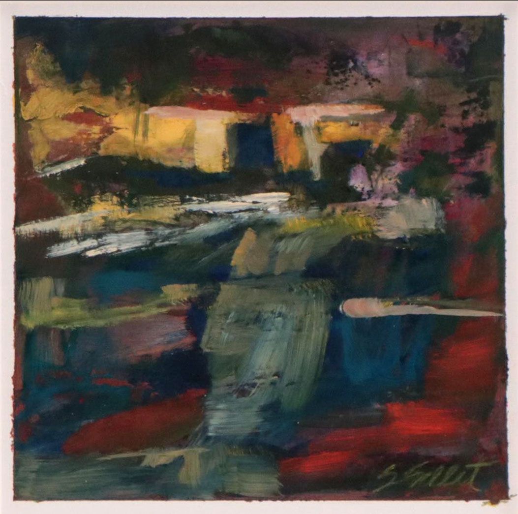 Sharon Sellet Non-objective Oil Painting "Trickery"