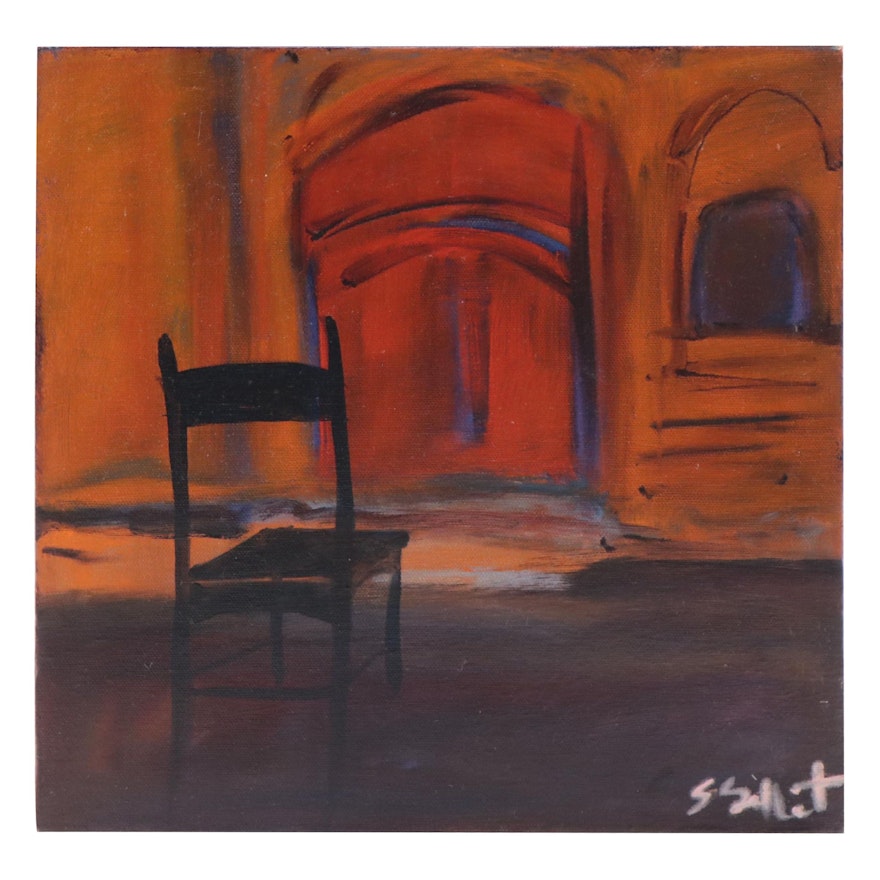 Sharon Sellet Oil Painting of Chair