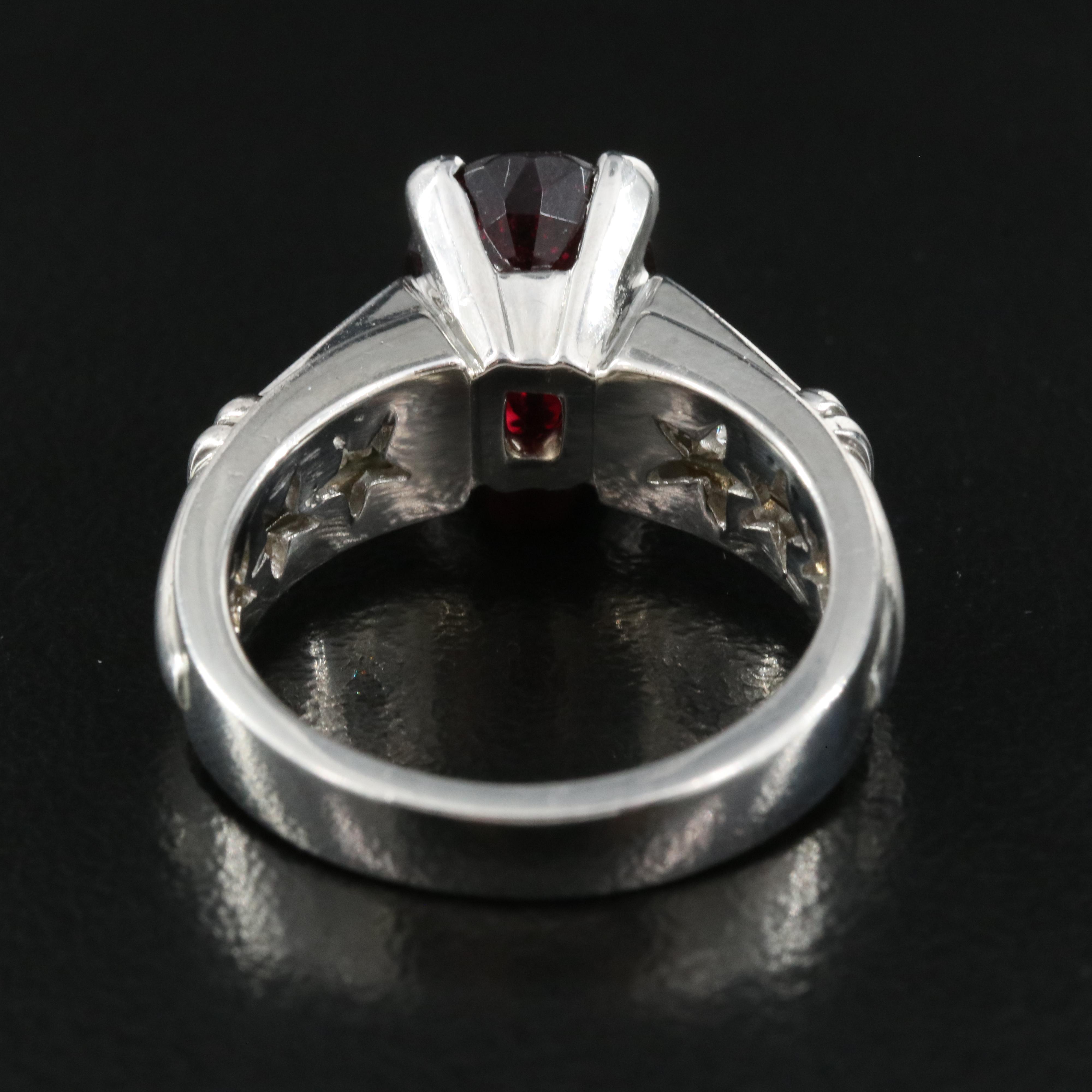 Scott Kay Platinum Rubellite Tourmaline and Diamond Ring with GIA Report