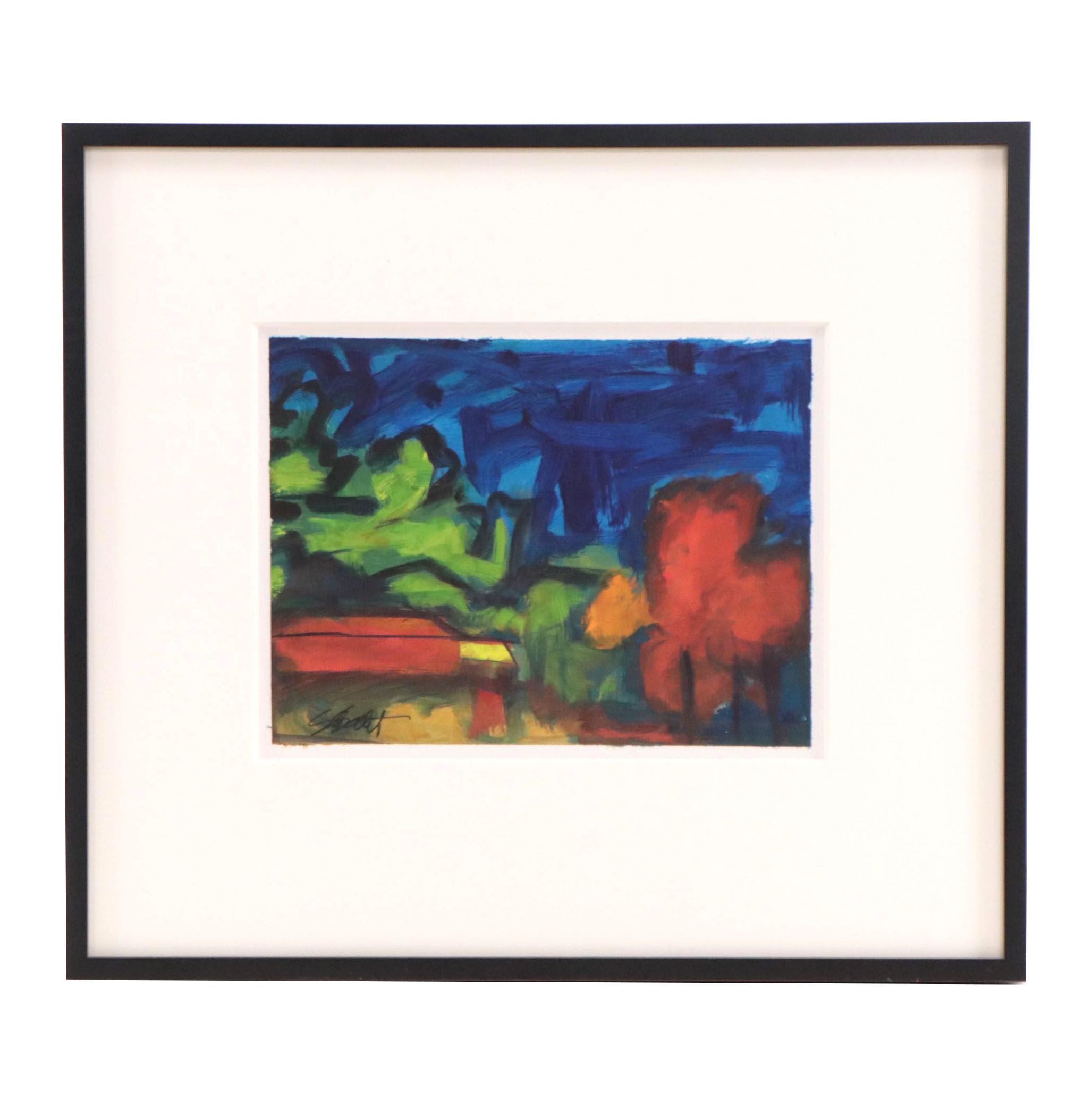 Sharon Sellet Non-objective Oil Painting "I Like It Here"