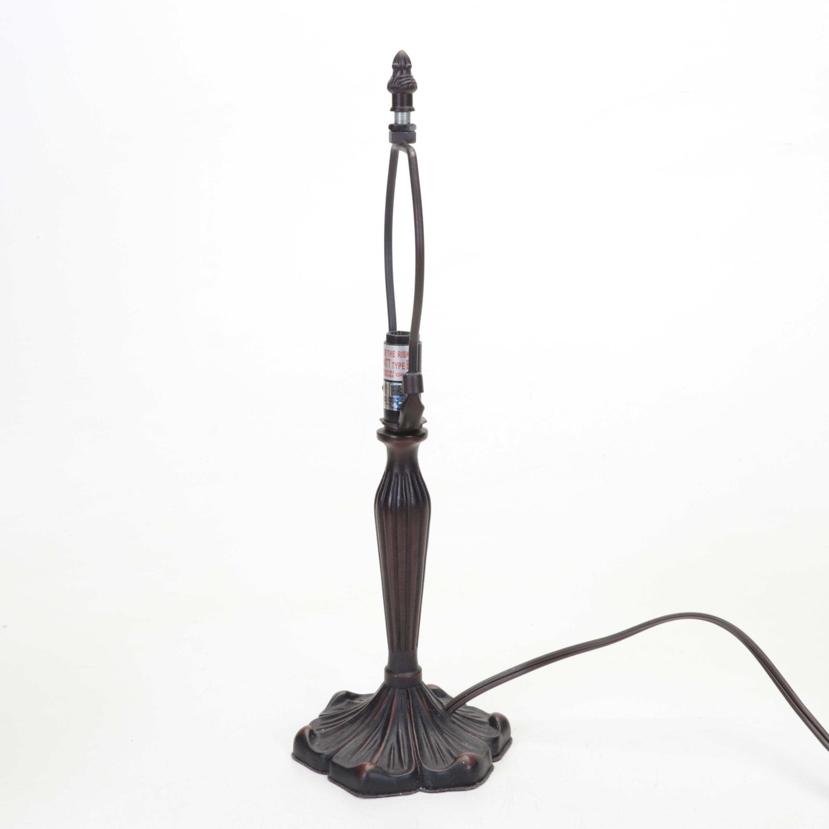 Art Nouveau and Arts and Crafts Style Stained and Slag Glass Table Lamps