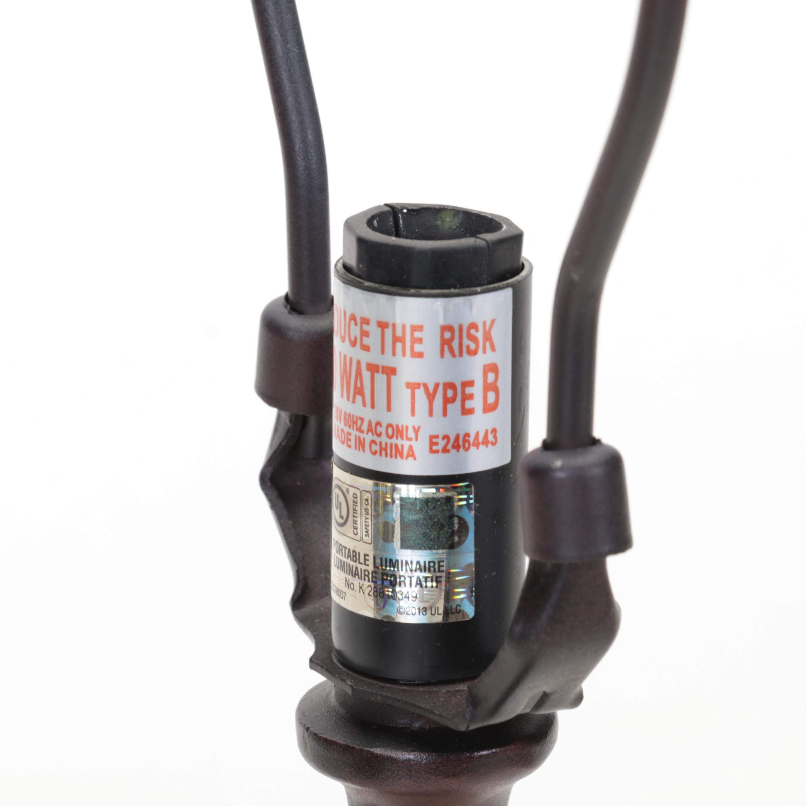 Art Nouveau and Arts and Crafts Style Stained and Slag Glass Table Lamps