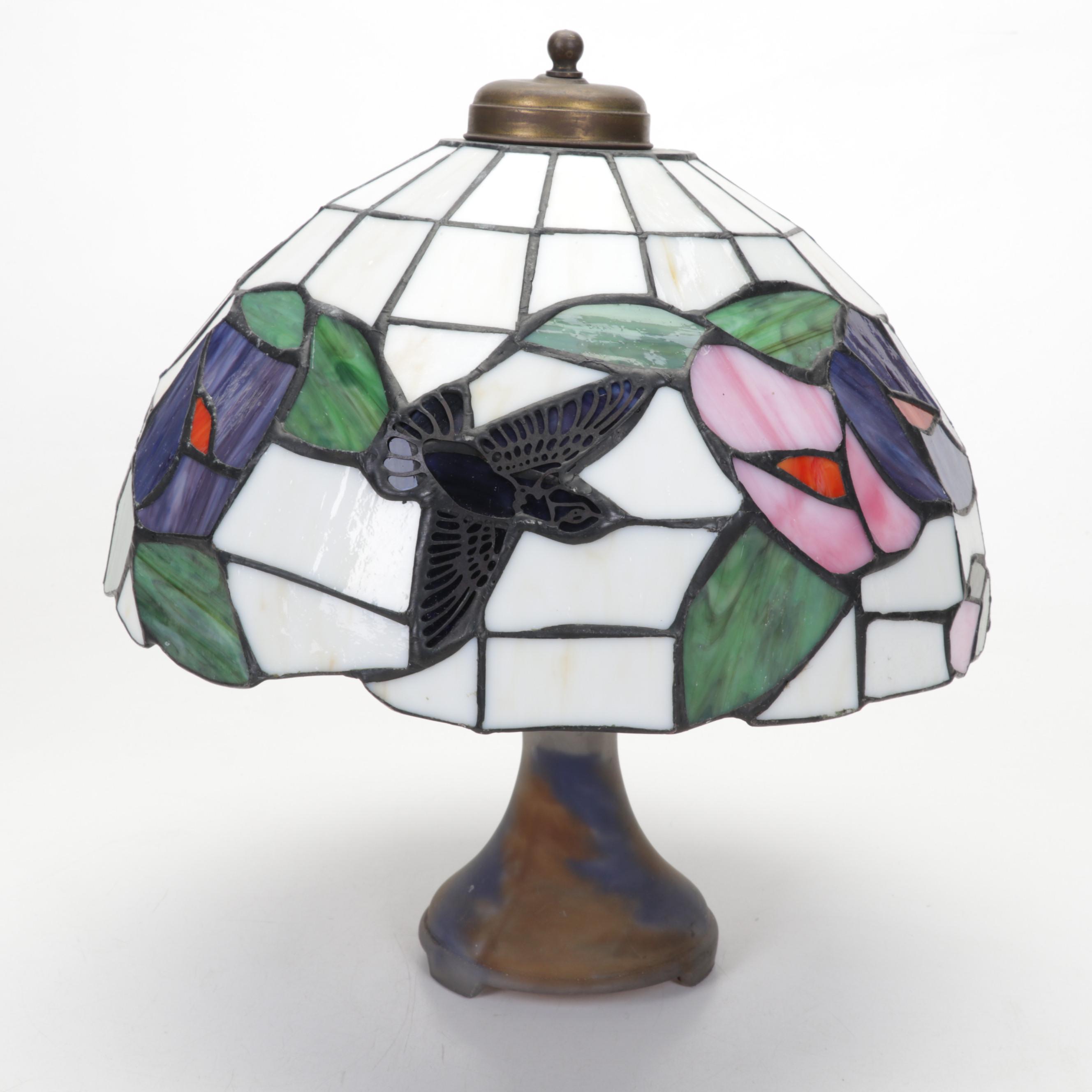 Art Nouveau and Arts and Crafts Style Stained and Slag Glass Table Lamps