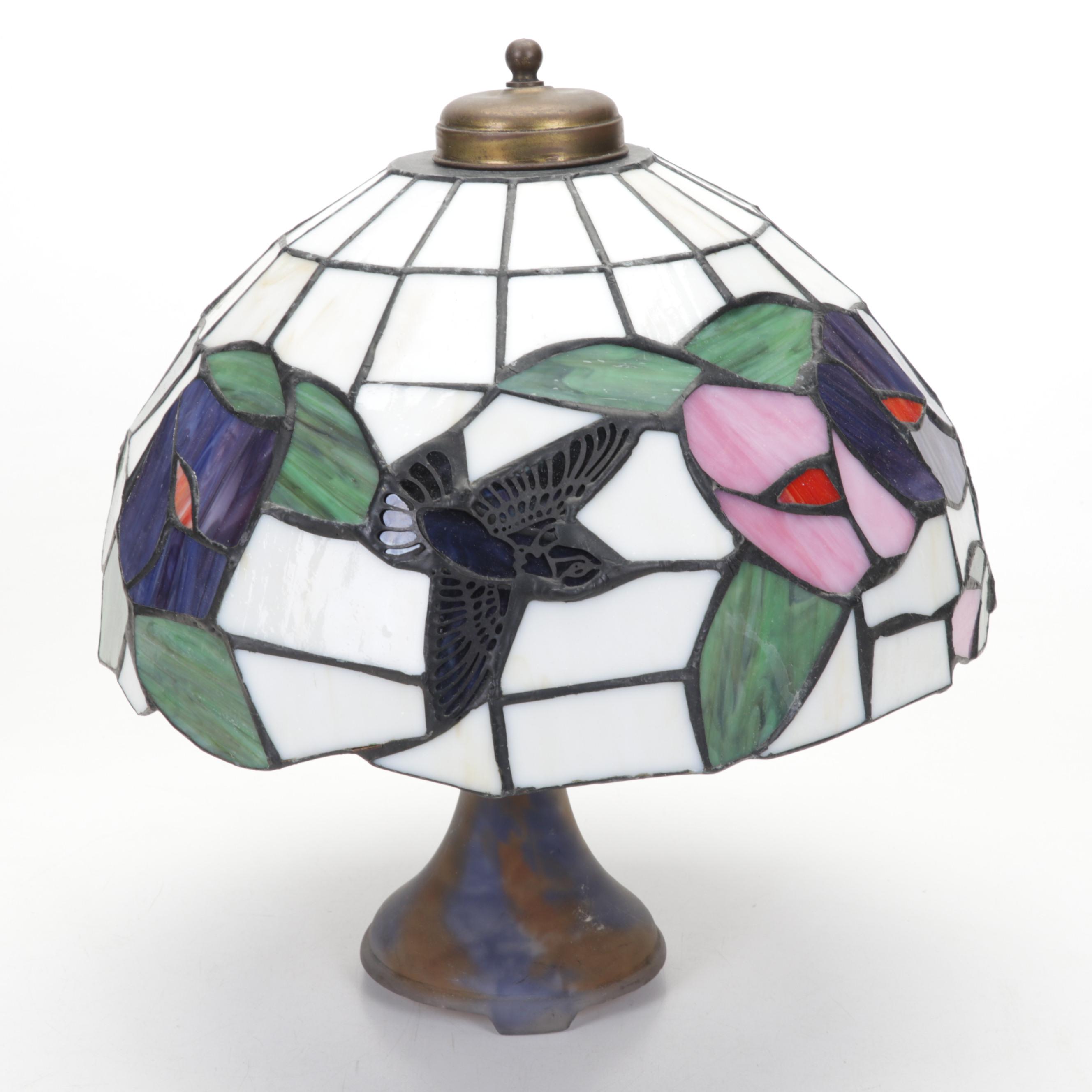 Art Nouveau and Arts and Crafts Style Stained and Slag Glass Table Lamps