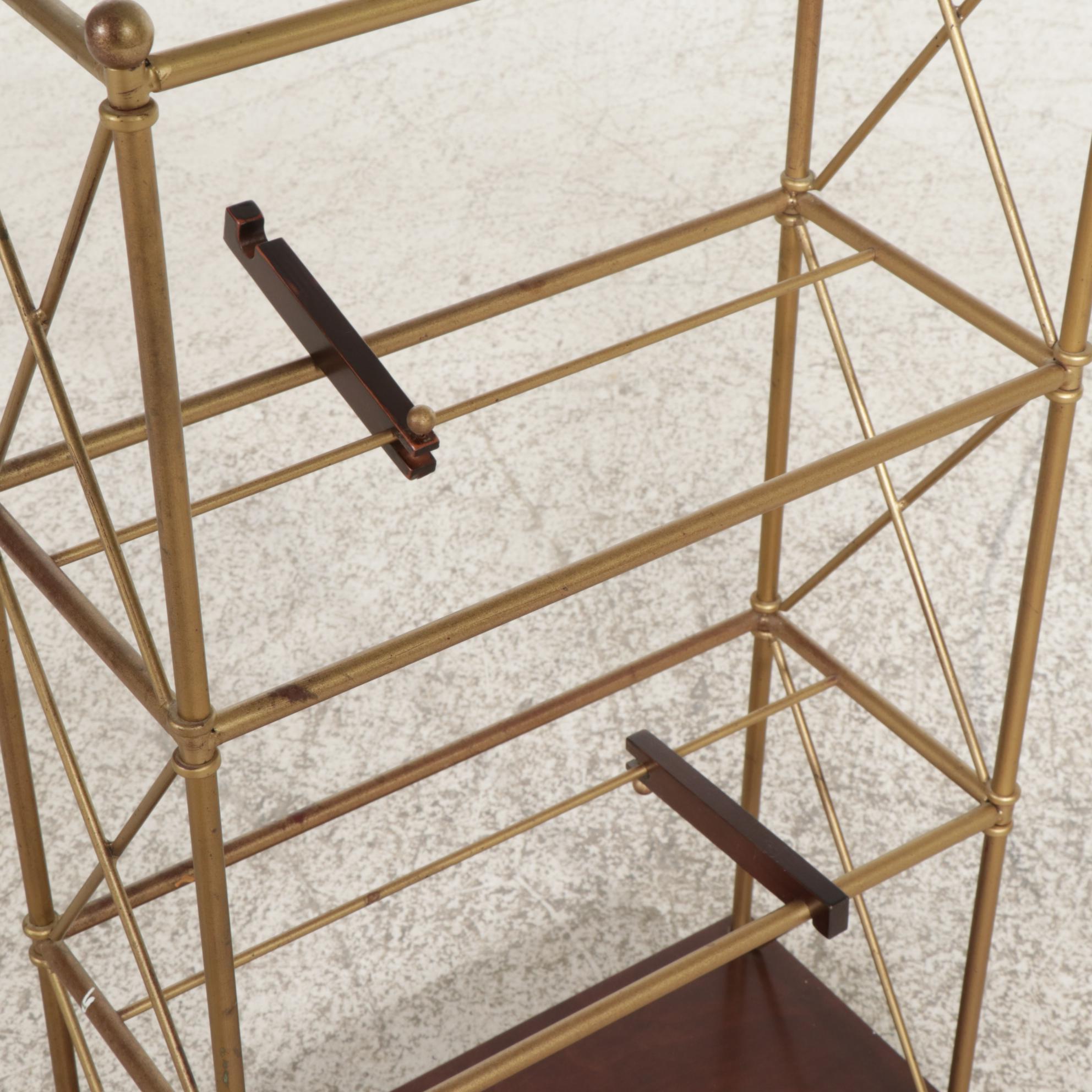 The Bombay Company Wood and Metal Étagère Book Stand, Late 20th Century