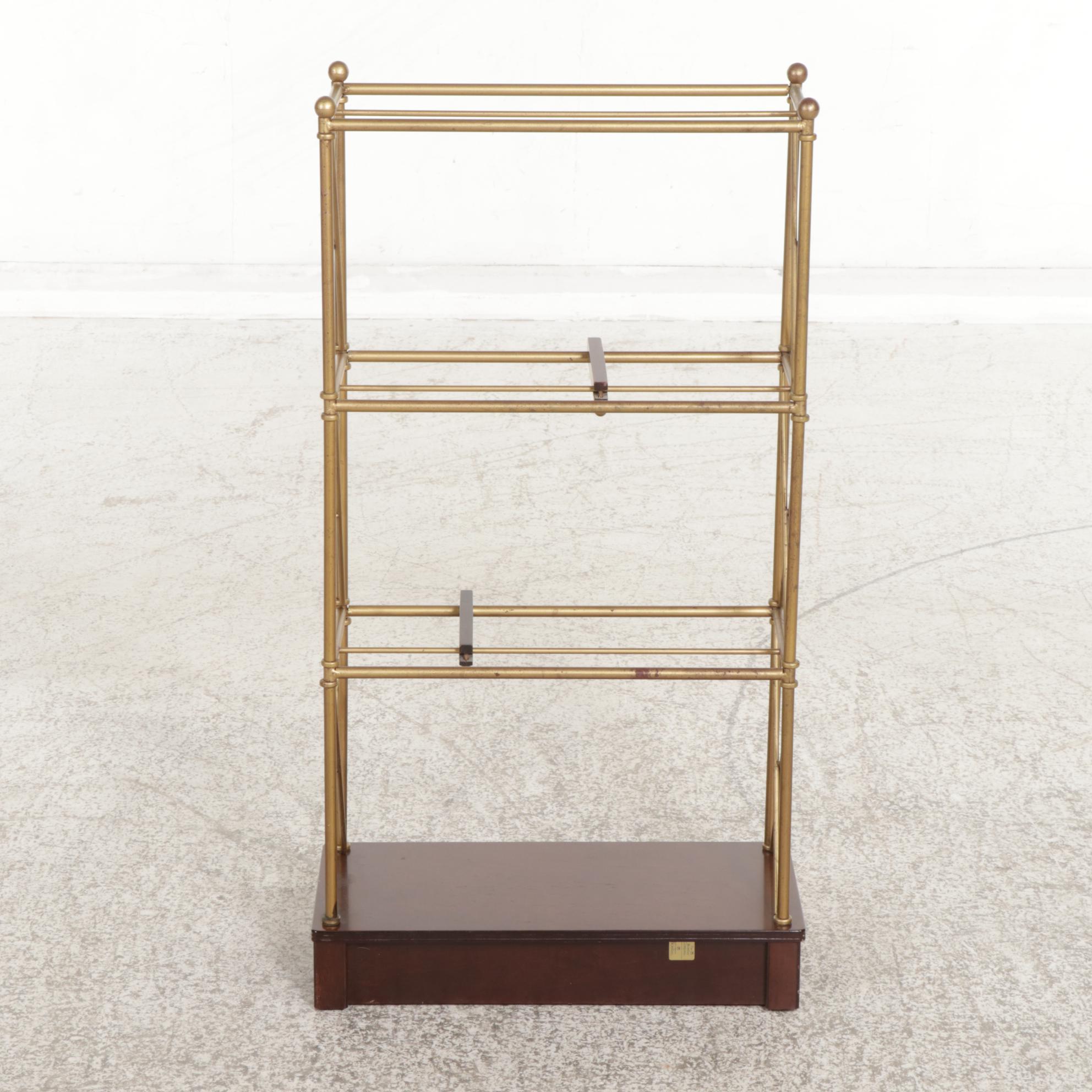 The Bombay Company Wood and Metal Étagère Book Stand, Late 20th Century
