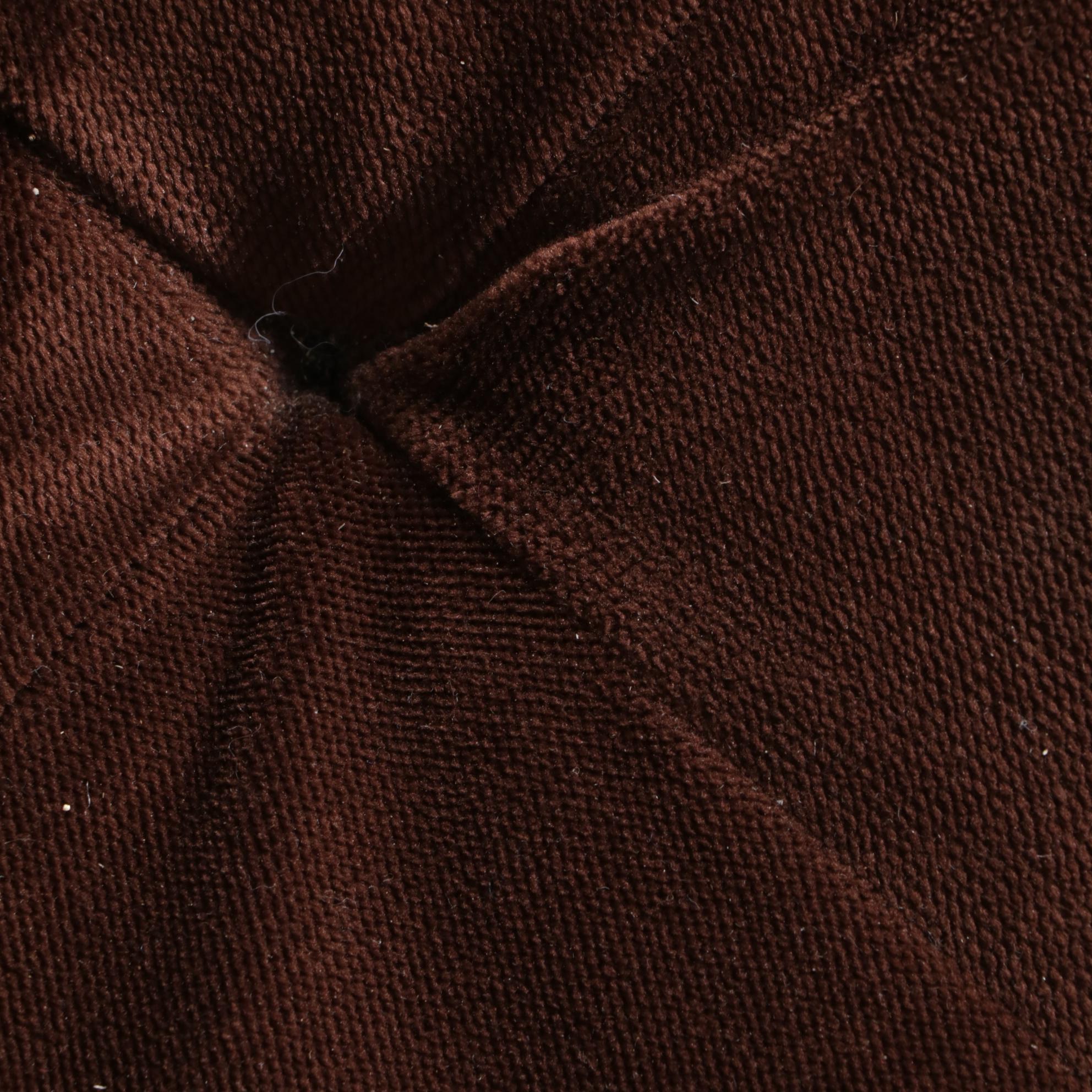 Brass-Tacked and Block-Tufted Upholstered Wooden Lounge Chair