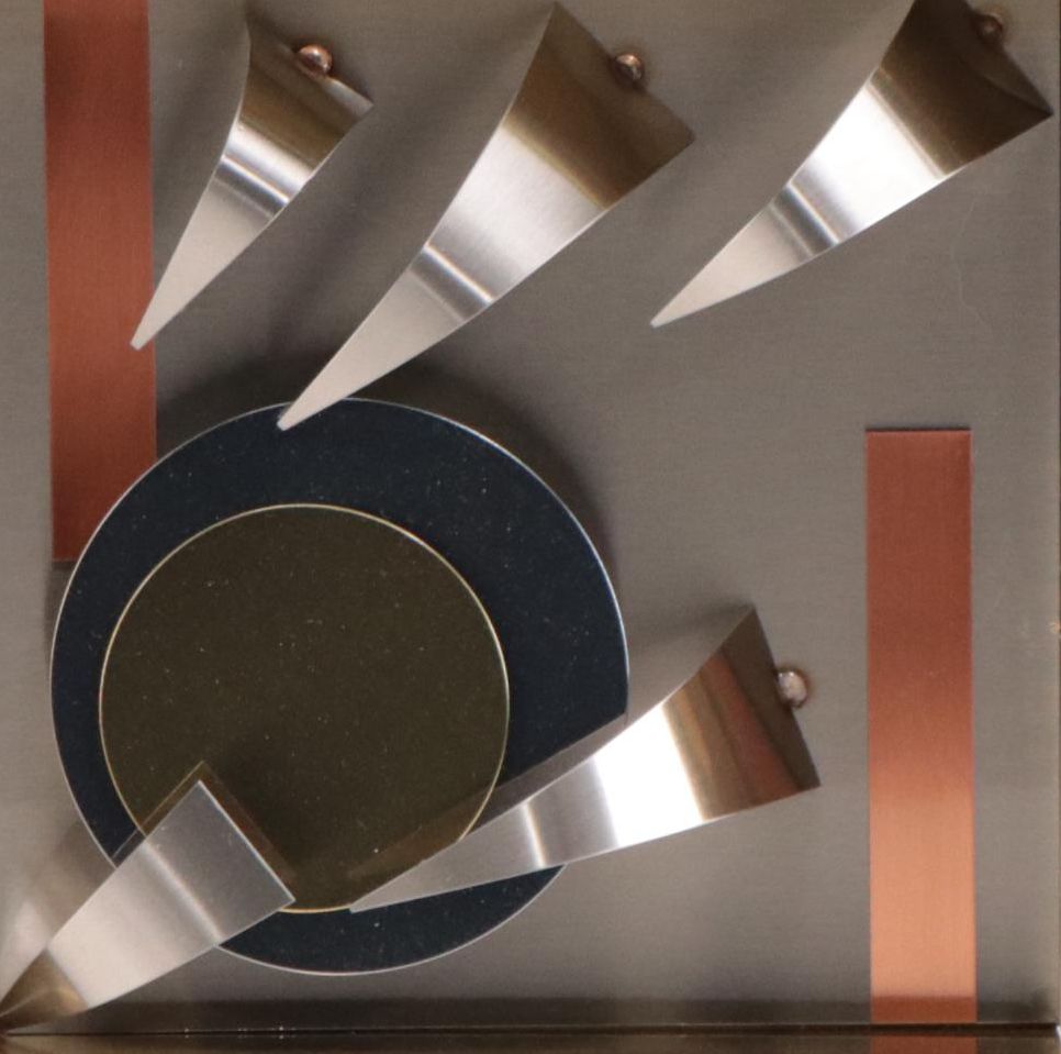 Geometric Metal Relief Wall Sculpture