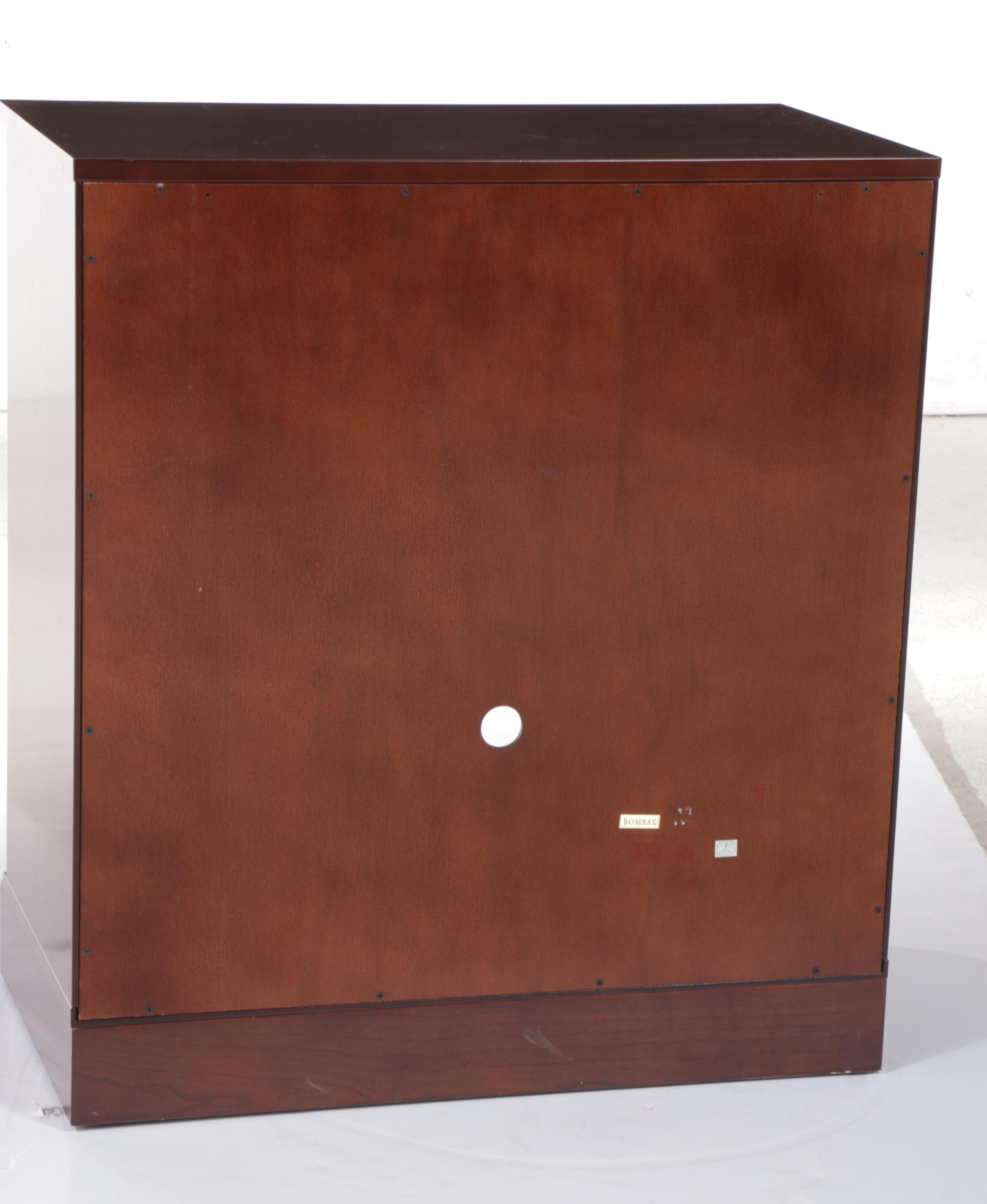 The Bombay Company Cherrywood-Stained Display Cabinet