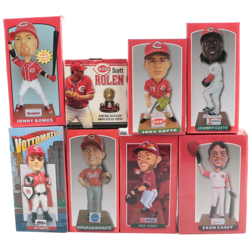 Votto, Gomes and More Reds Bobbleheads and Rolen Gold Glove Award Replica