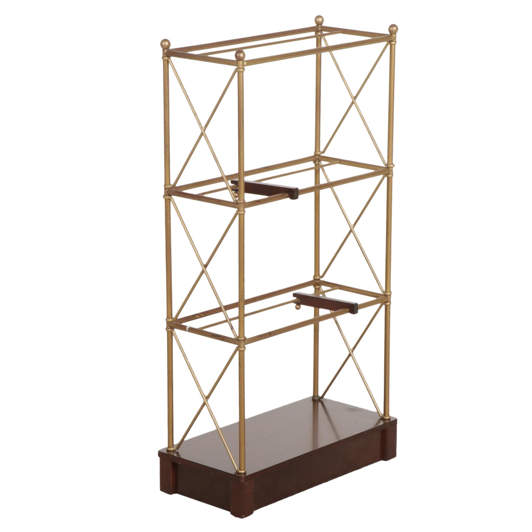 The Bombay Company Wood and Metal Étagère Book Stand, Late 20th Century
