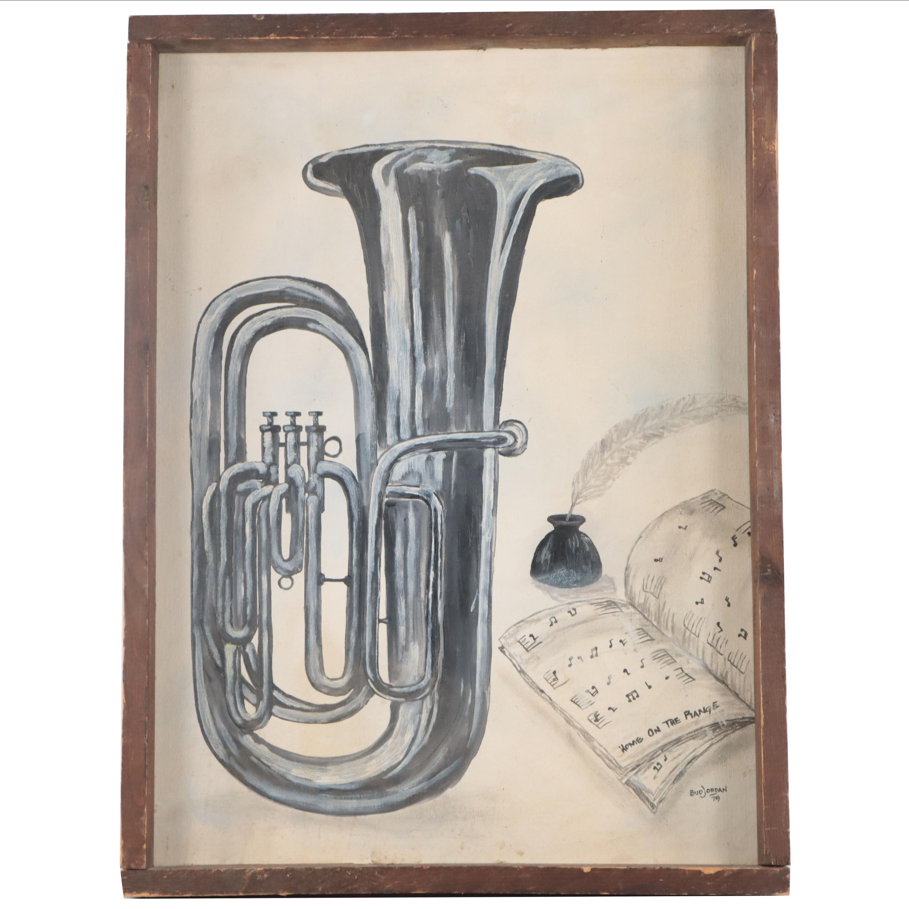 Bud Jordan Still Life Acrylic Painting, 1975