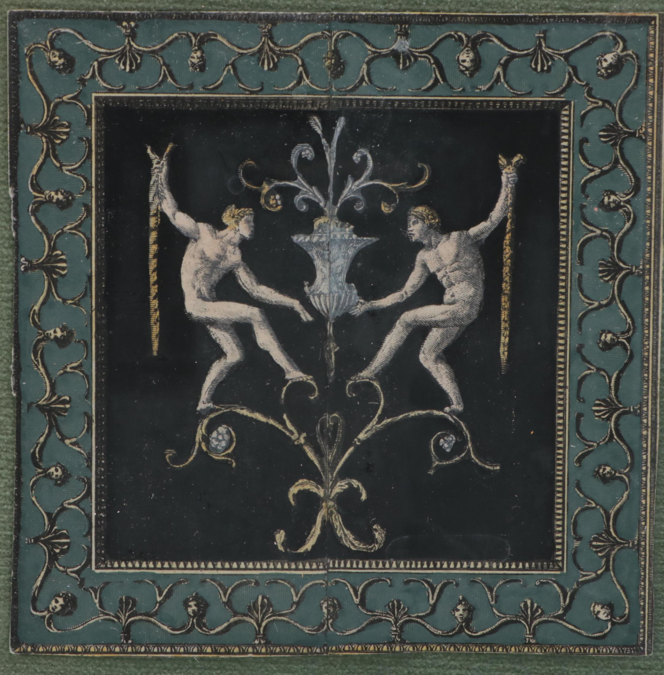 Florentine Miniature Print of Madonna by Raphael and Neoclassical Print