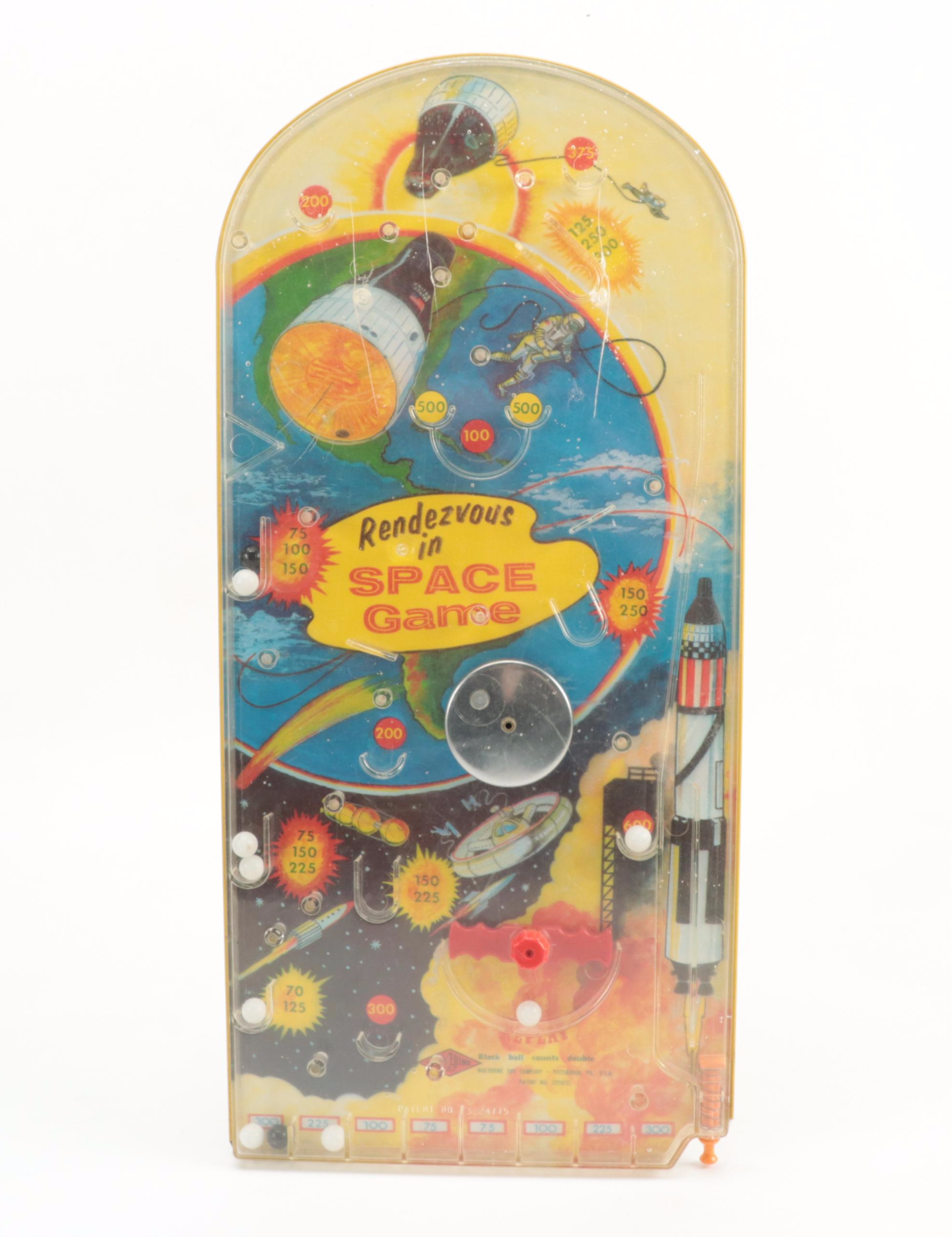 Rendezvous in Space Pinball Game with Pez Dispensers, Marbles and More