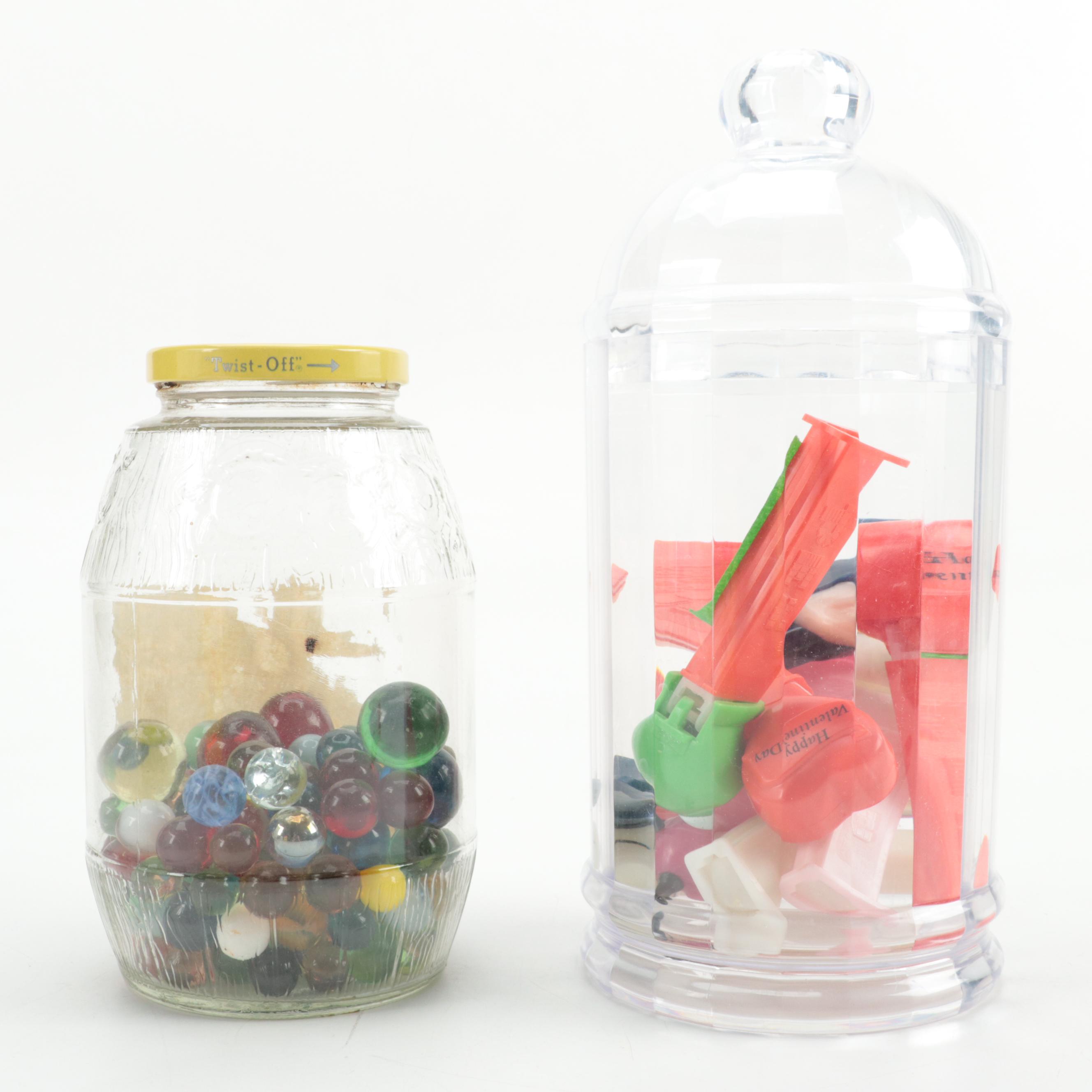 Rendezvous in Space Pinball Game with Pez Dispensers, Marbles and More