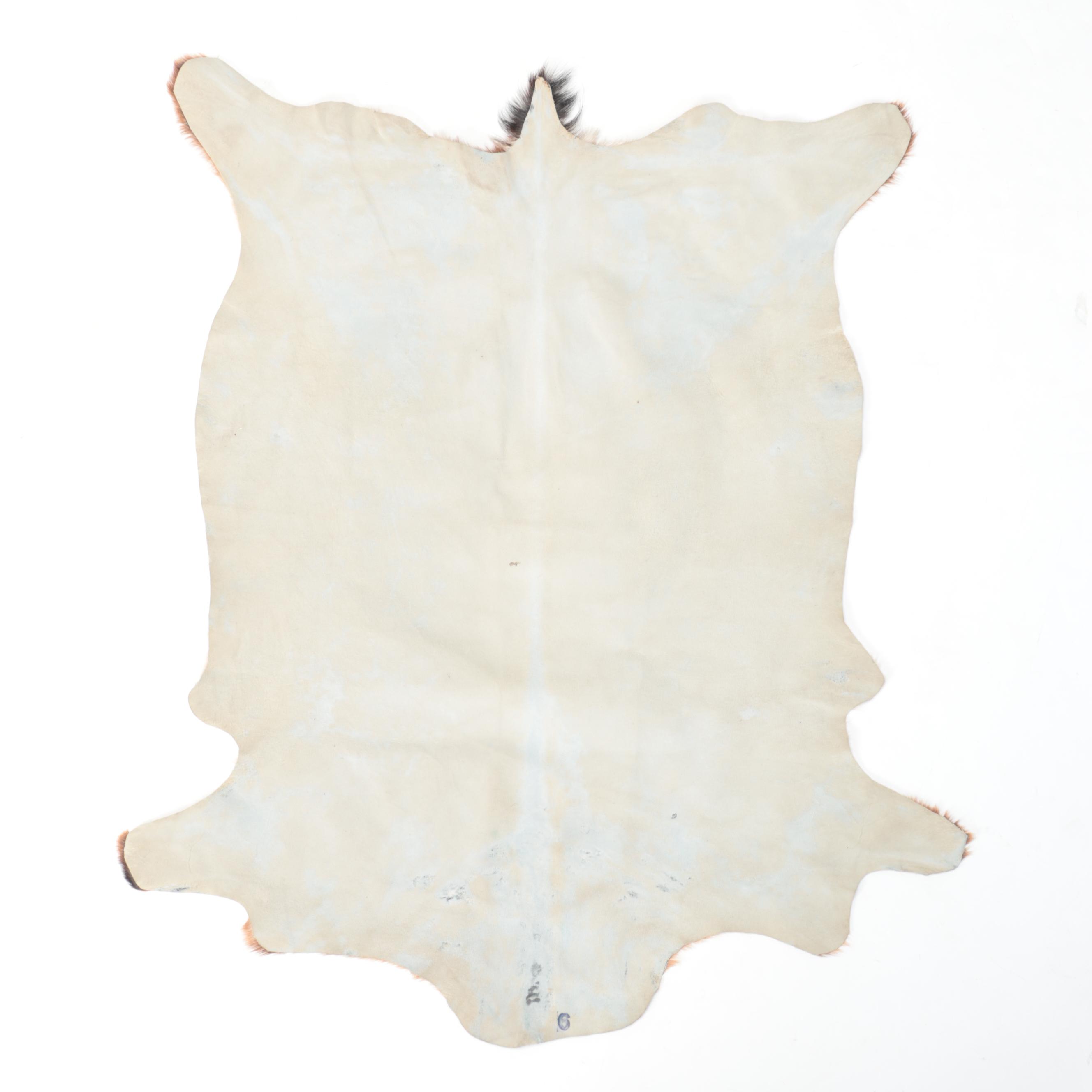 Goat and Springbok Pelt Accent Pillows and Grant's Gazelle Throw Rug