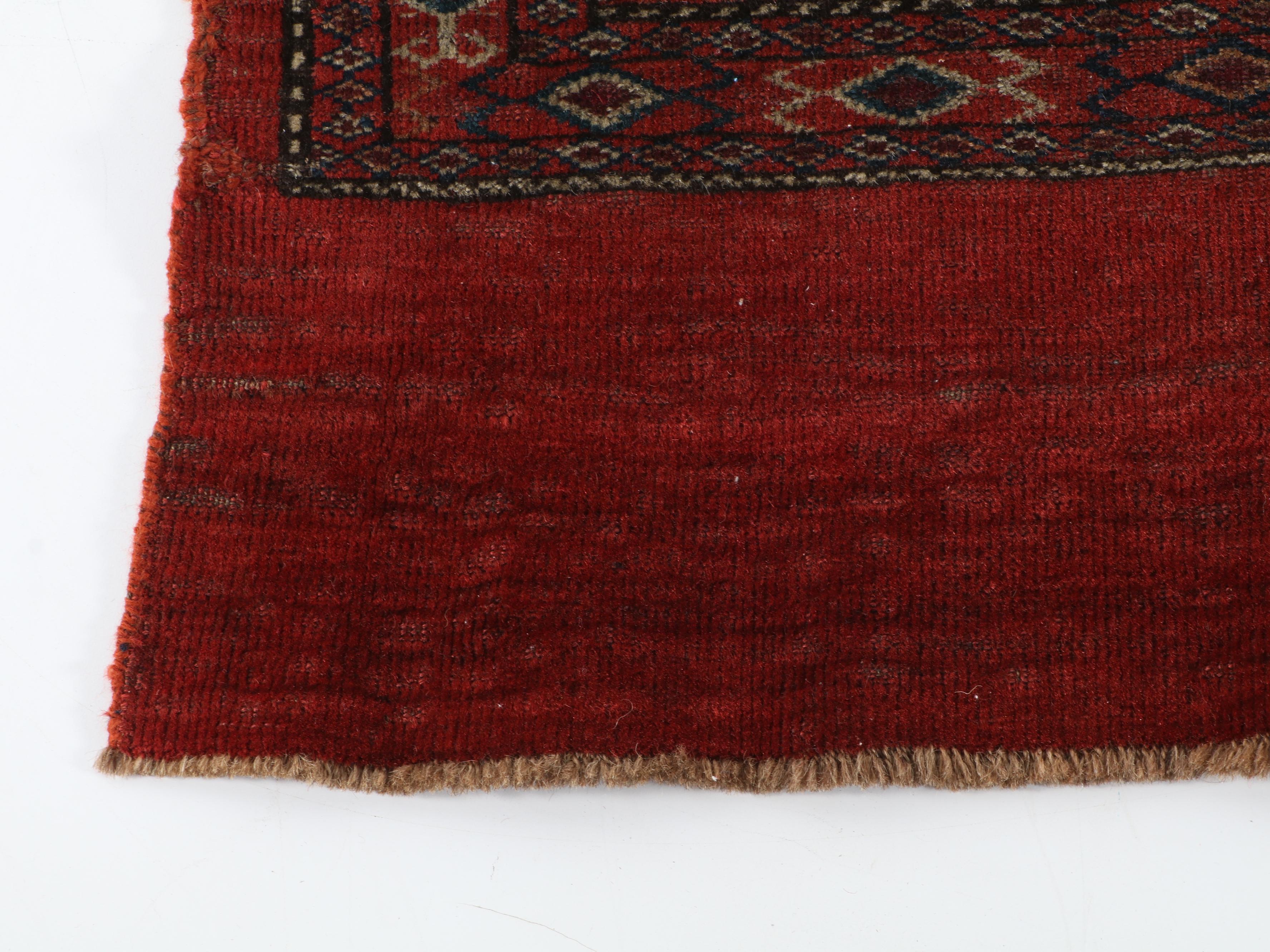 2'6 x 3'10 Hand-Knotted Afghan Turkmen Accent Rug