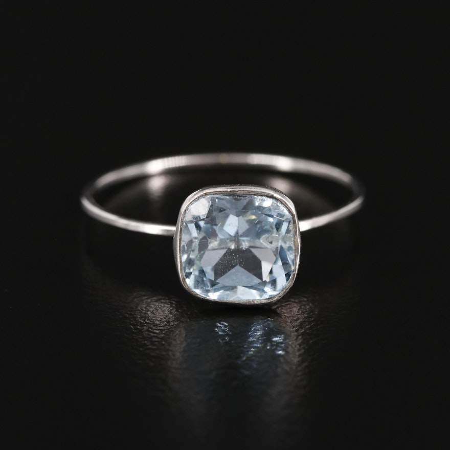 14K Blue Topaz Ring