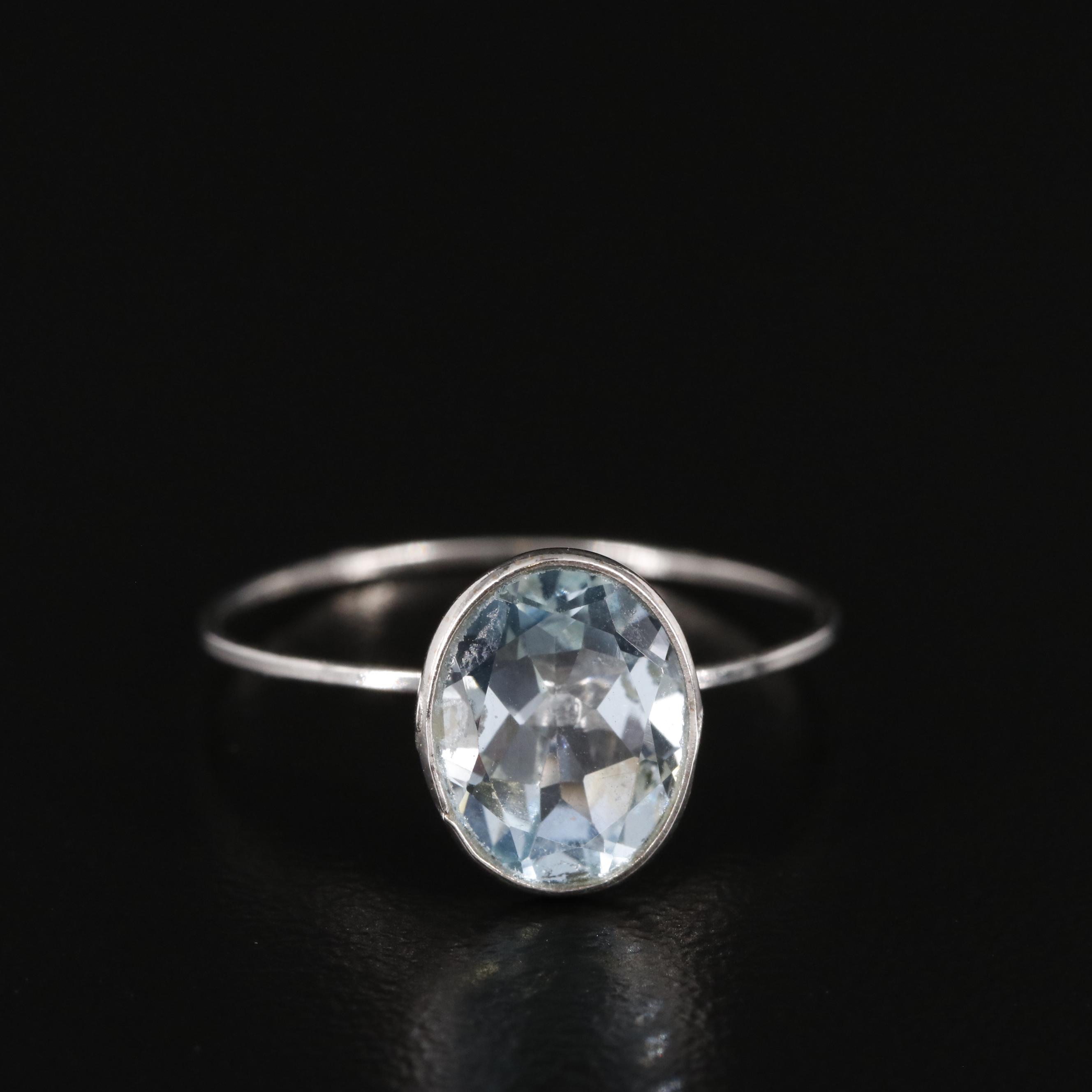 14K Blue Topaz Ring