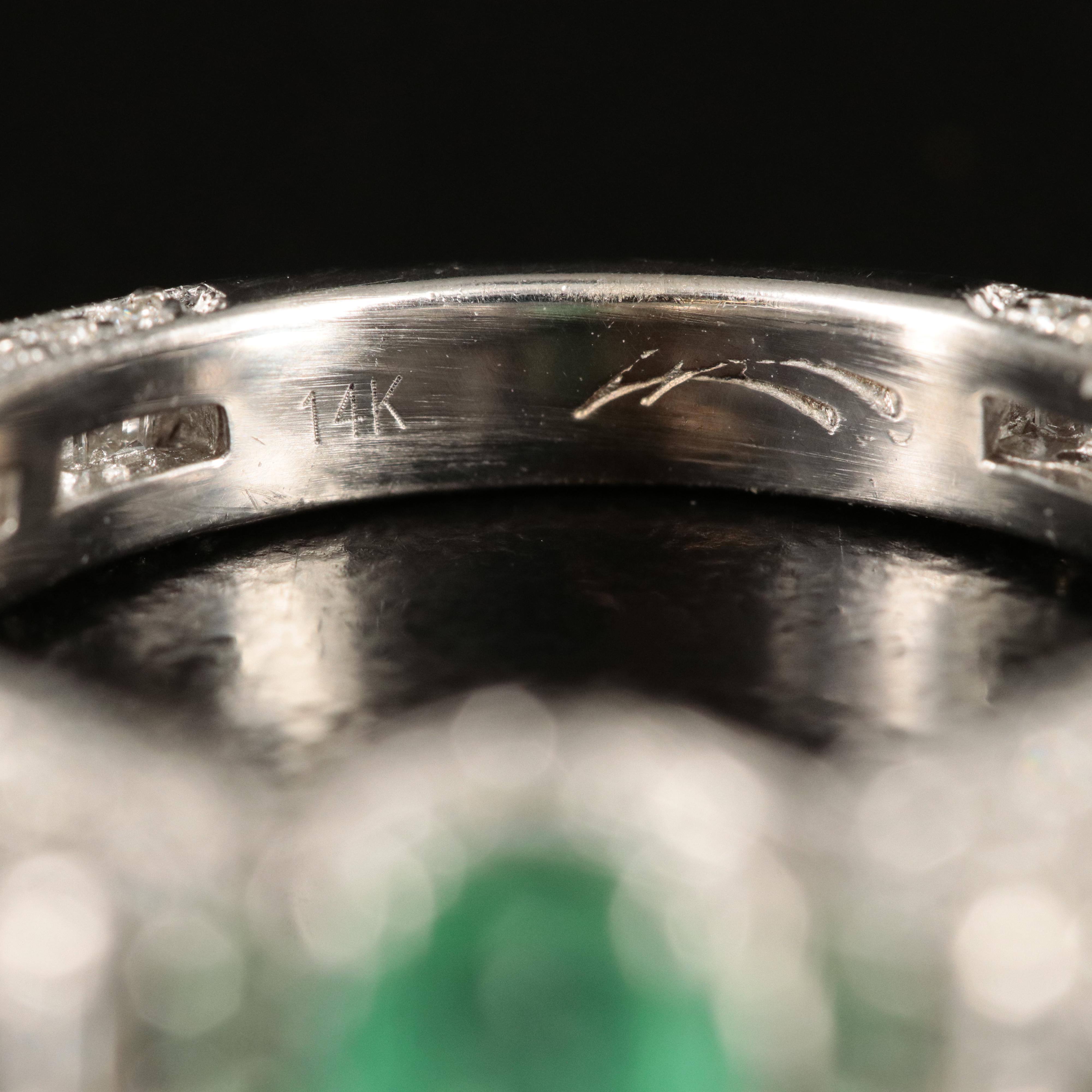 14K Emerald and 1.41 CTW Diamond Ring