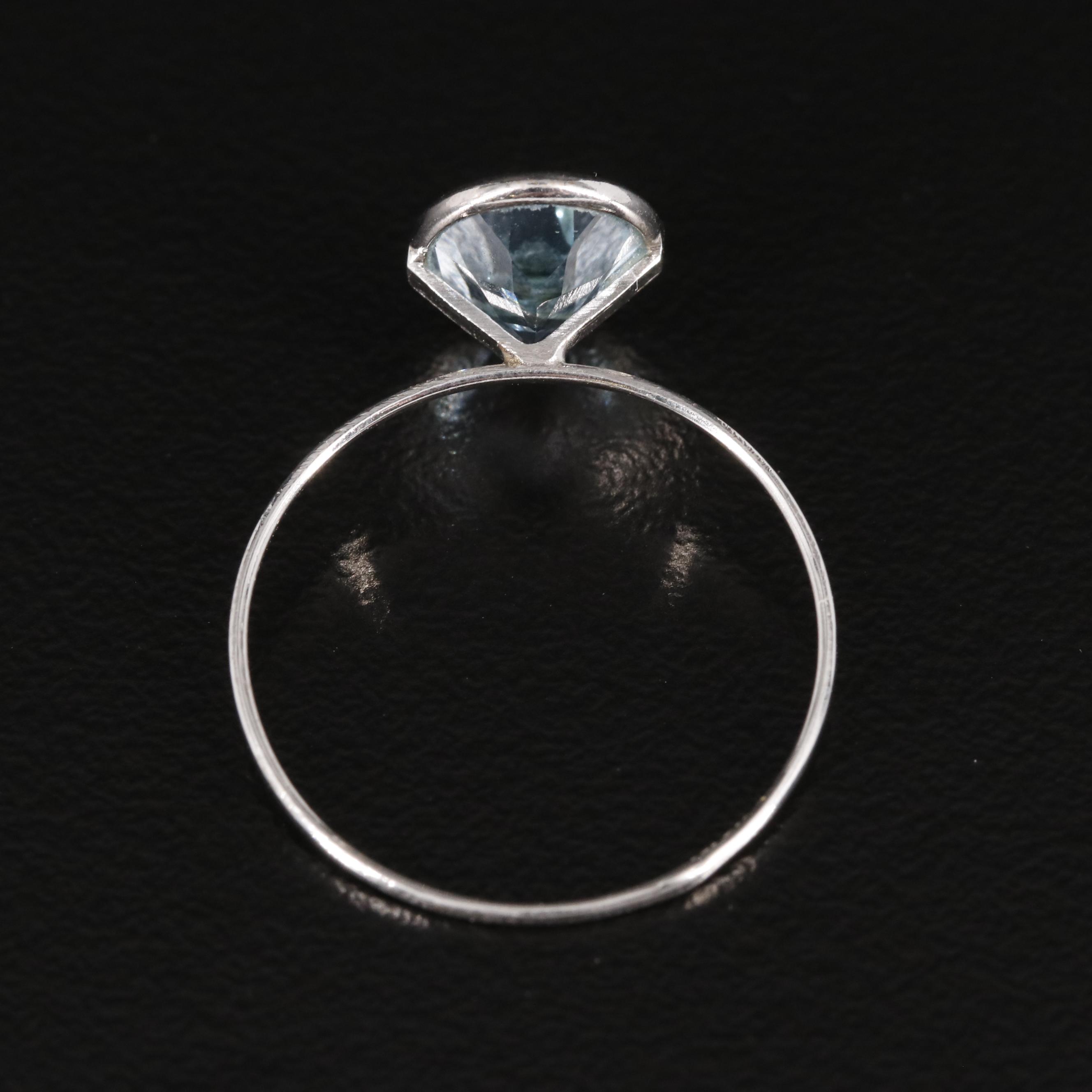 14K Blue Topaz Ring