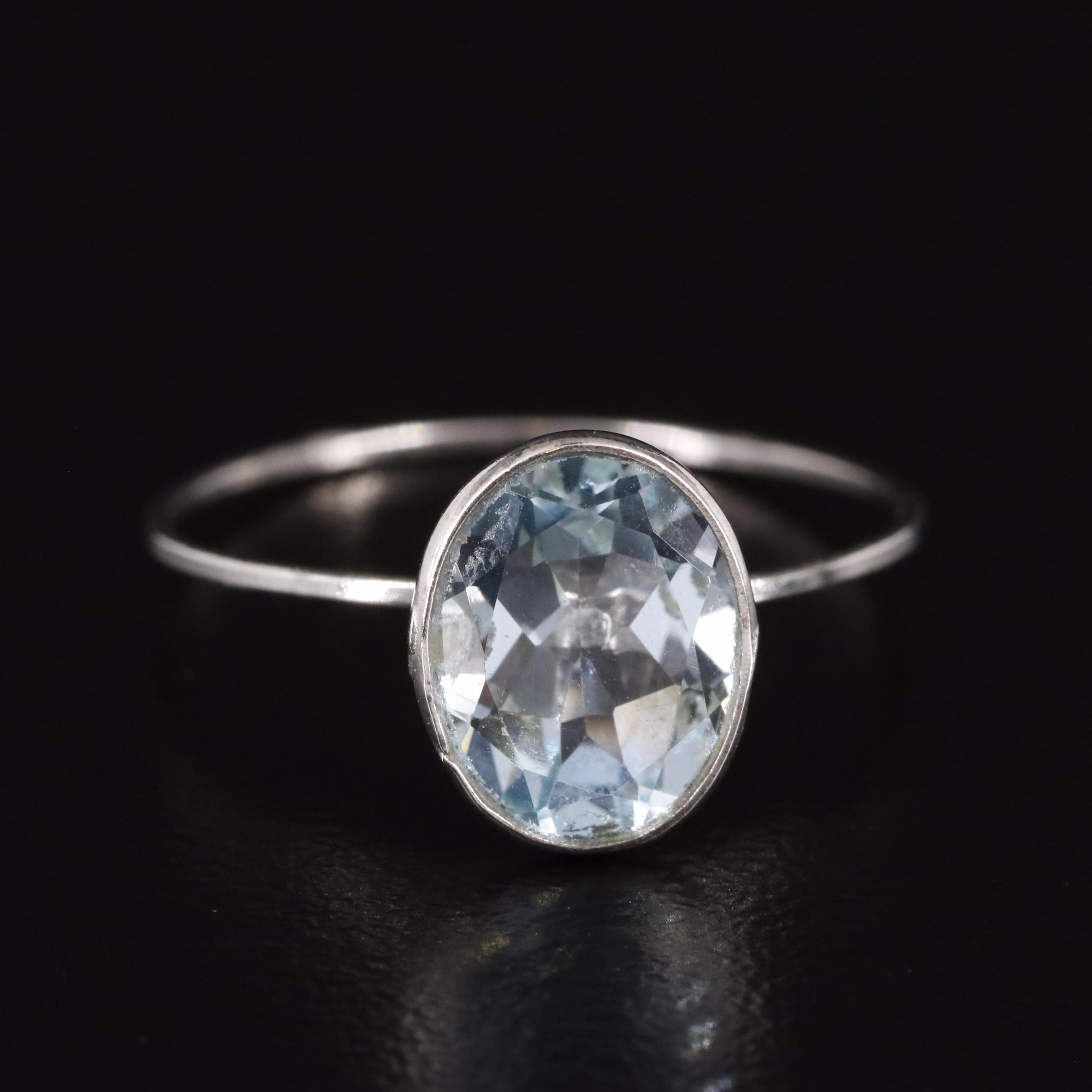 14K Blue Topaz Ring