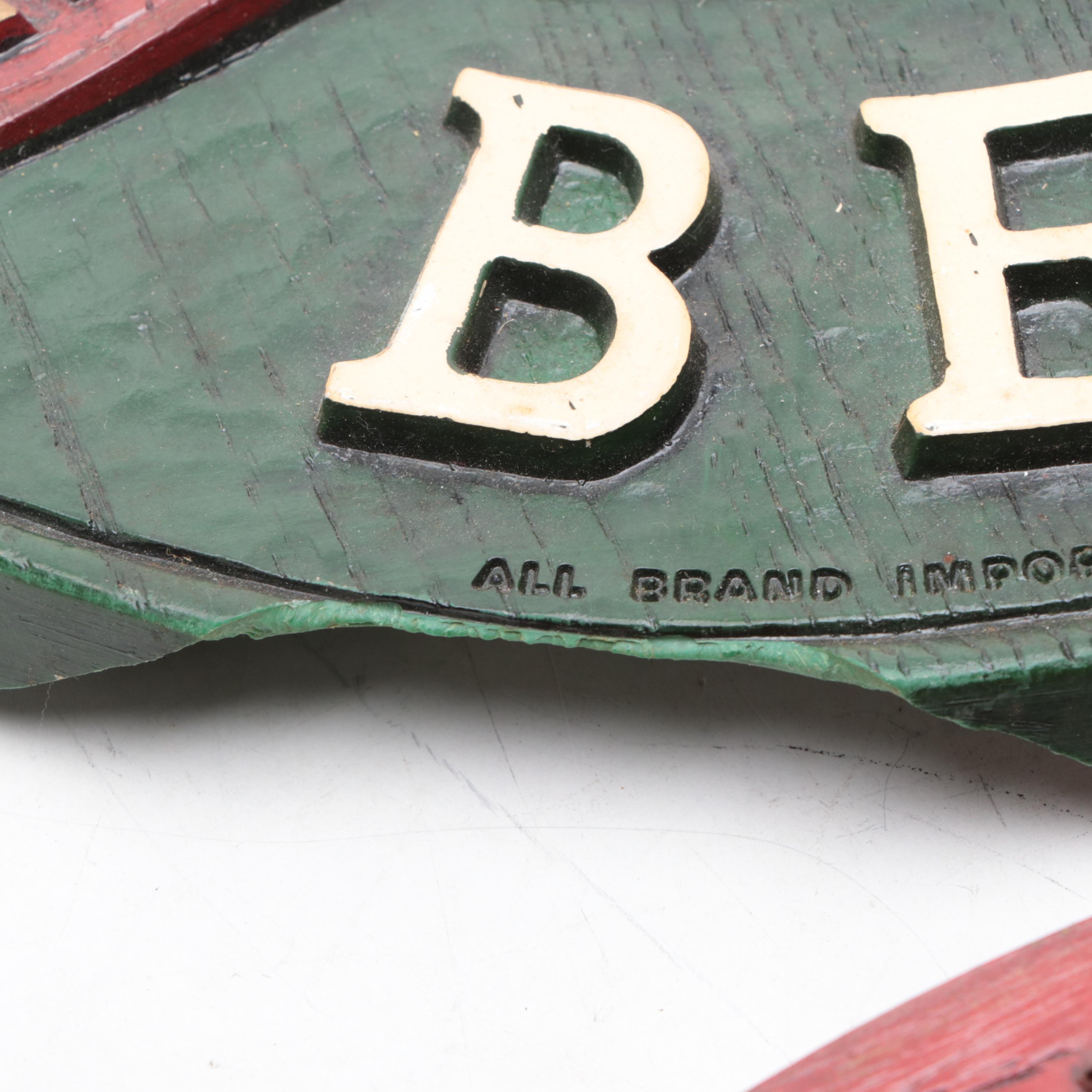 Windsor, Molson and Moosehead Molded Plastic Beer Advertising Signs