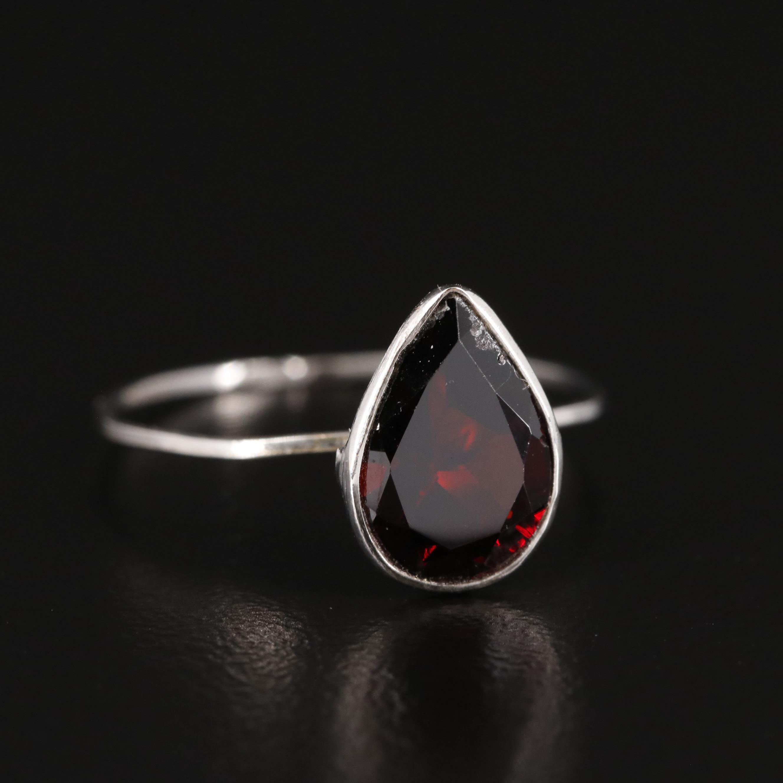 14K Garnet Ring