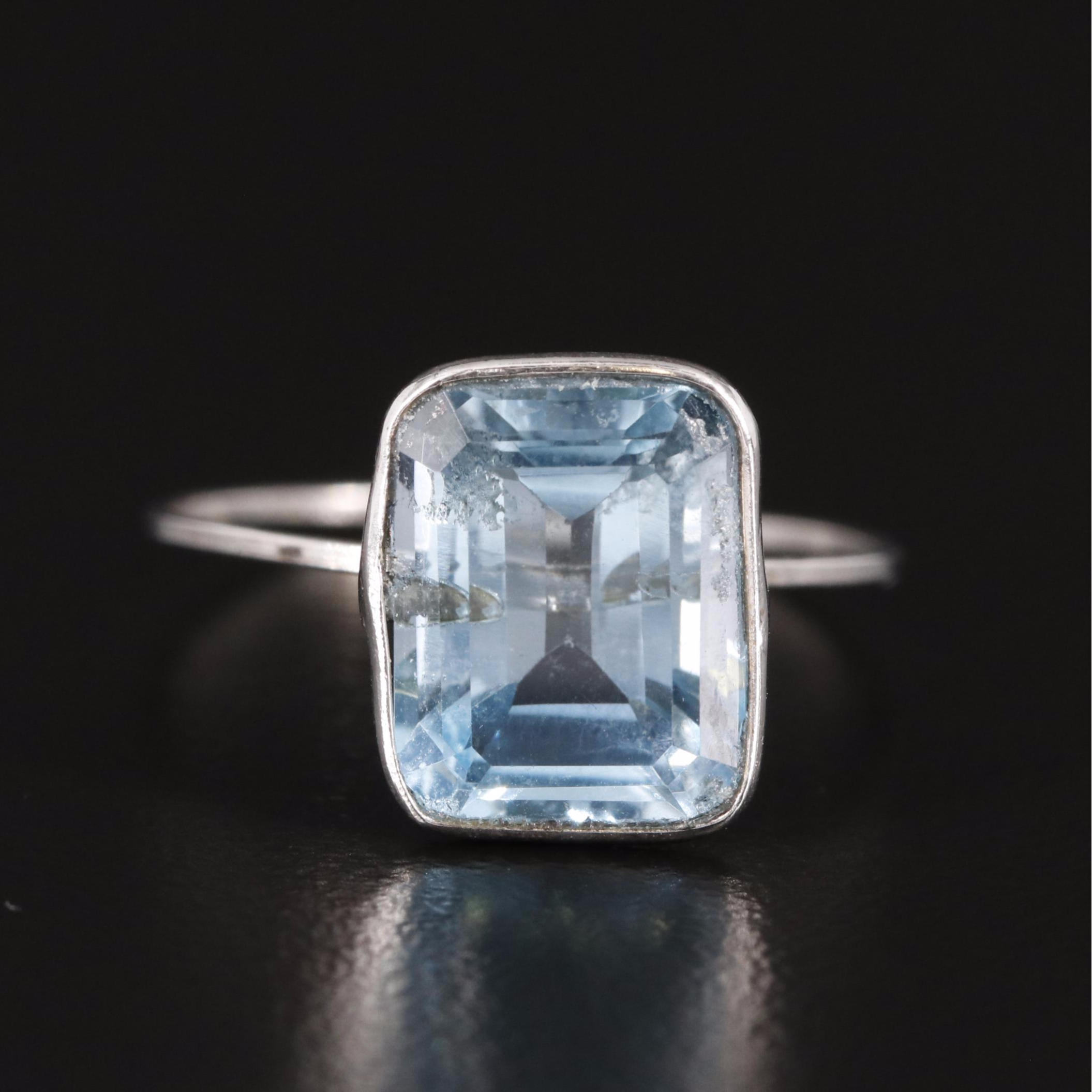 14K Blue Topaz Ring