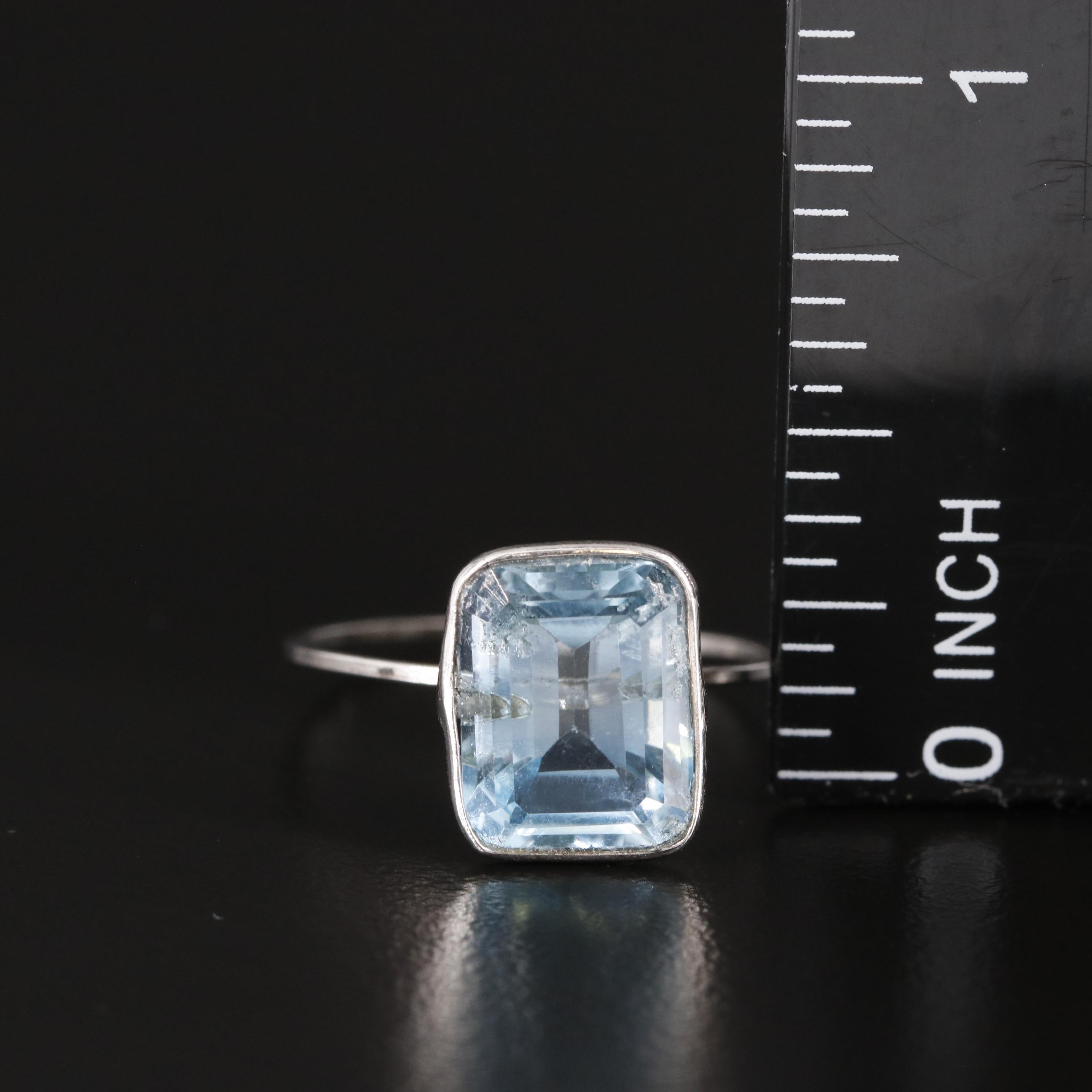 14K Blue Topaz Ring