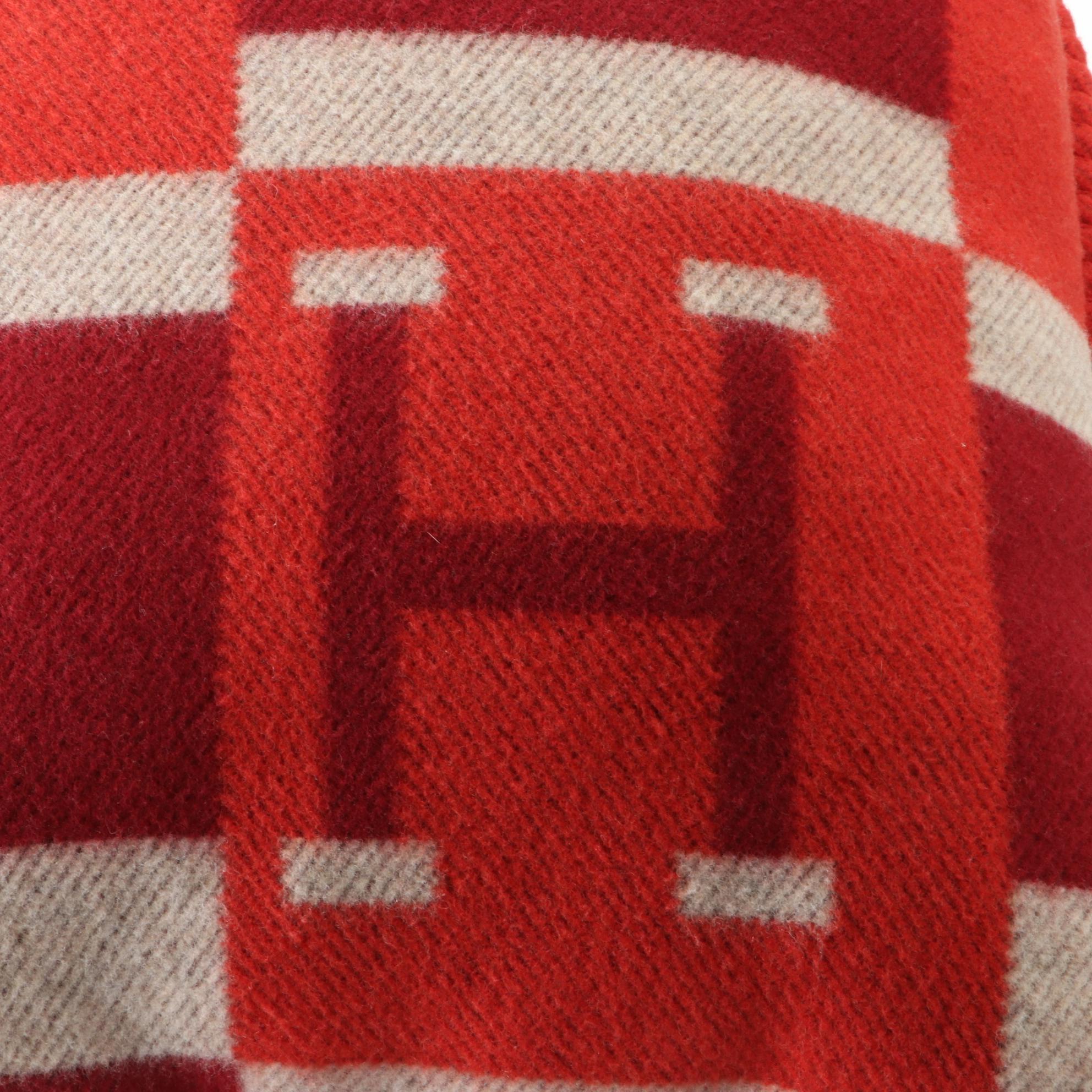 Hermès Avalon Bayadere Accent Pillow in Wool and Cashmere