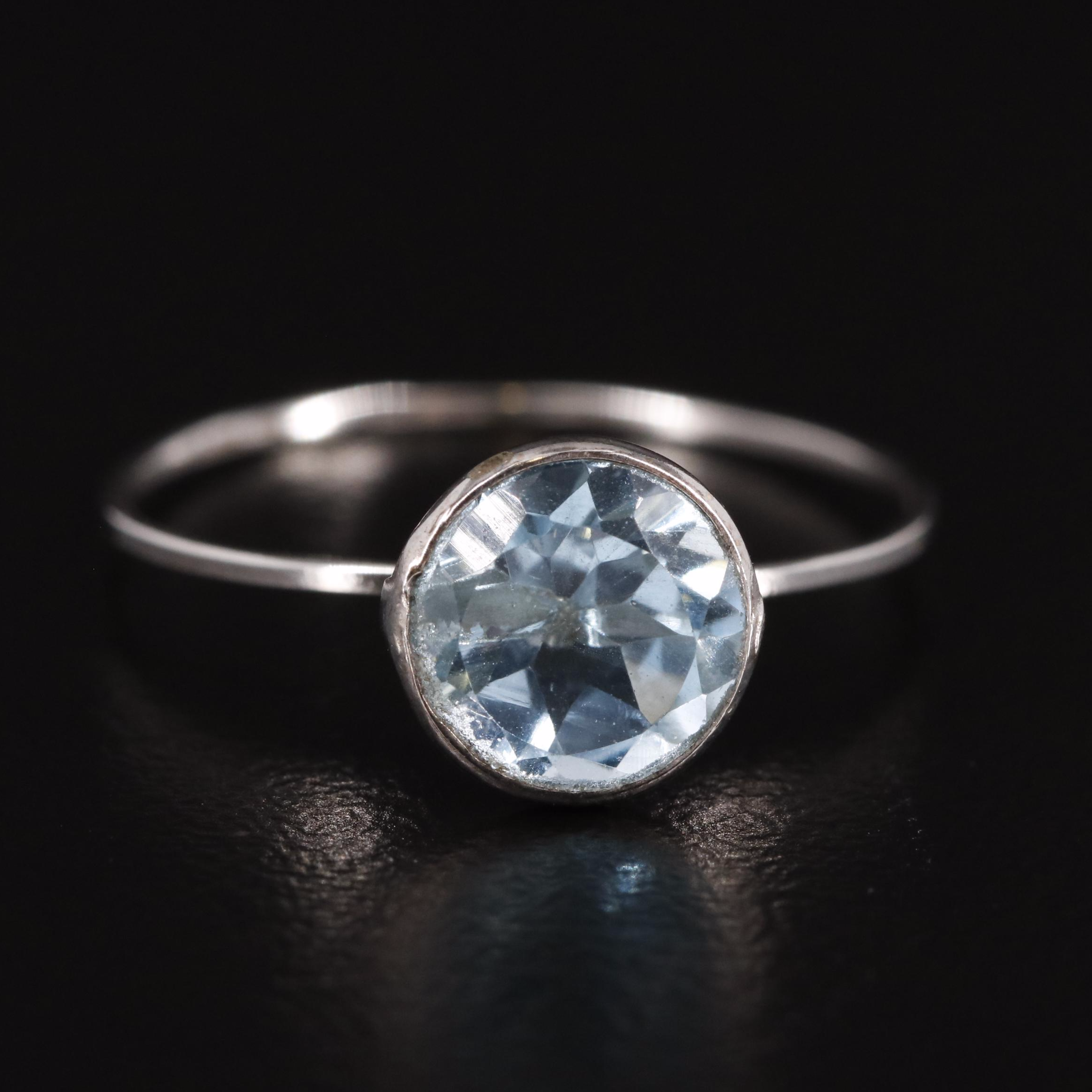 14K Blue Topaz Ring