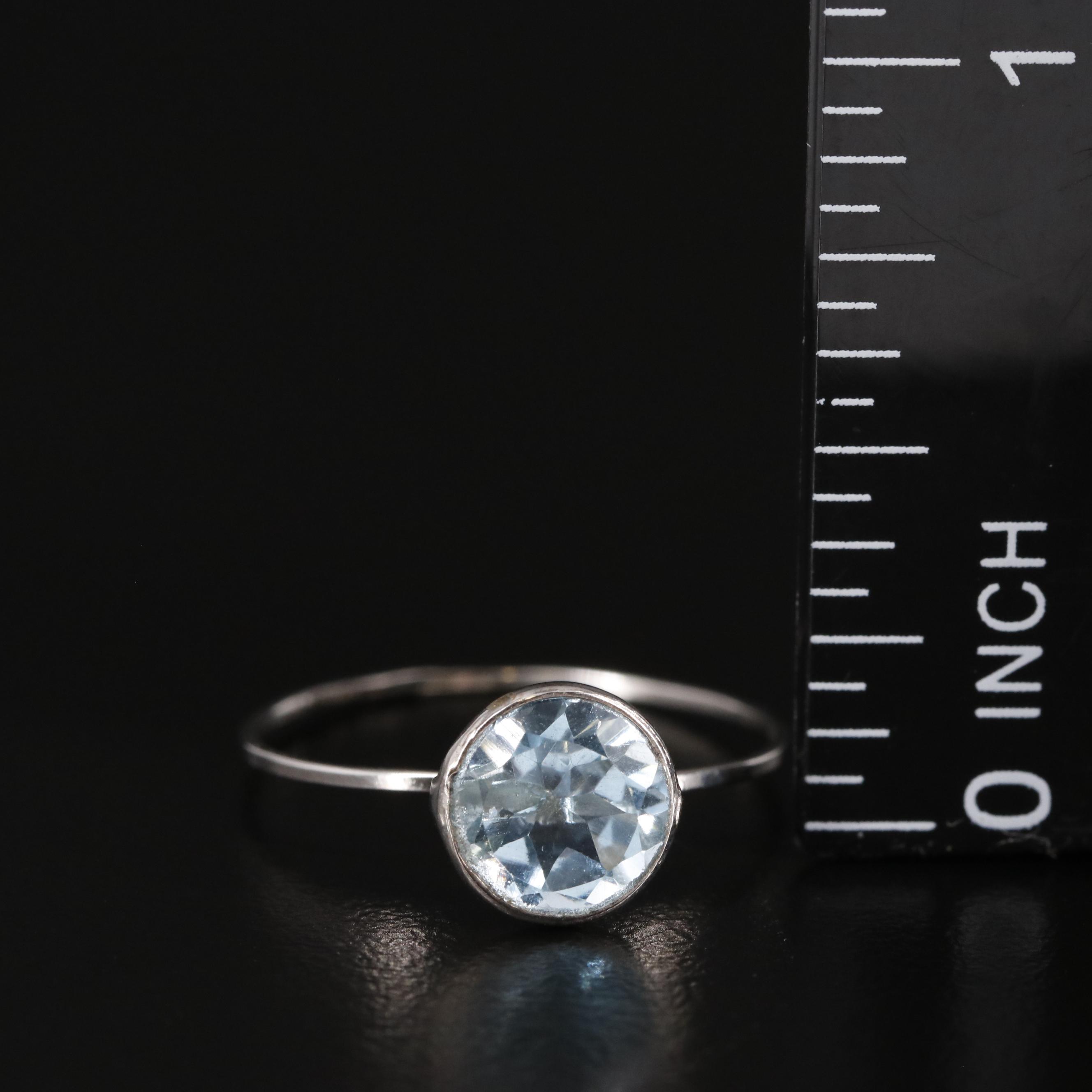 14K Blue Topaz Ring