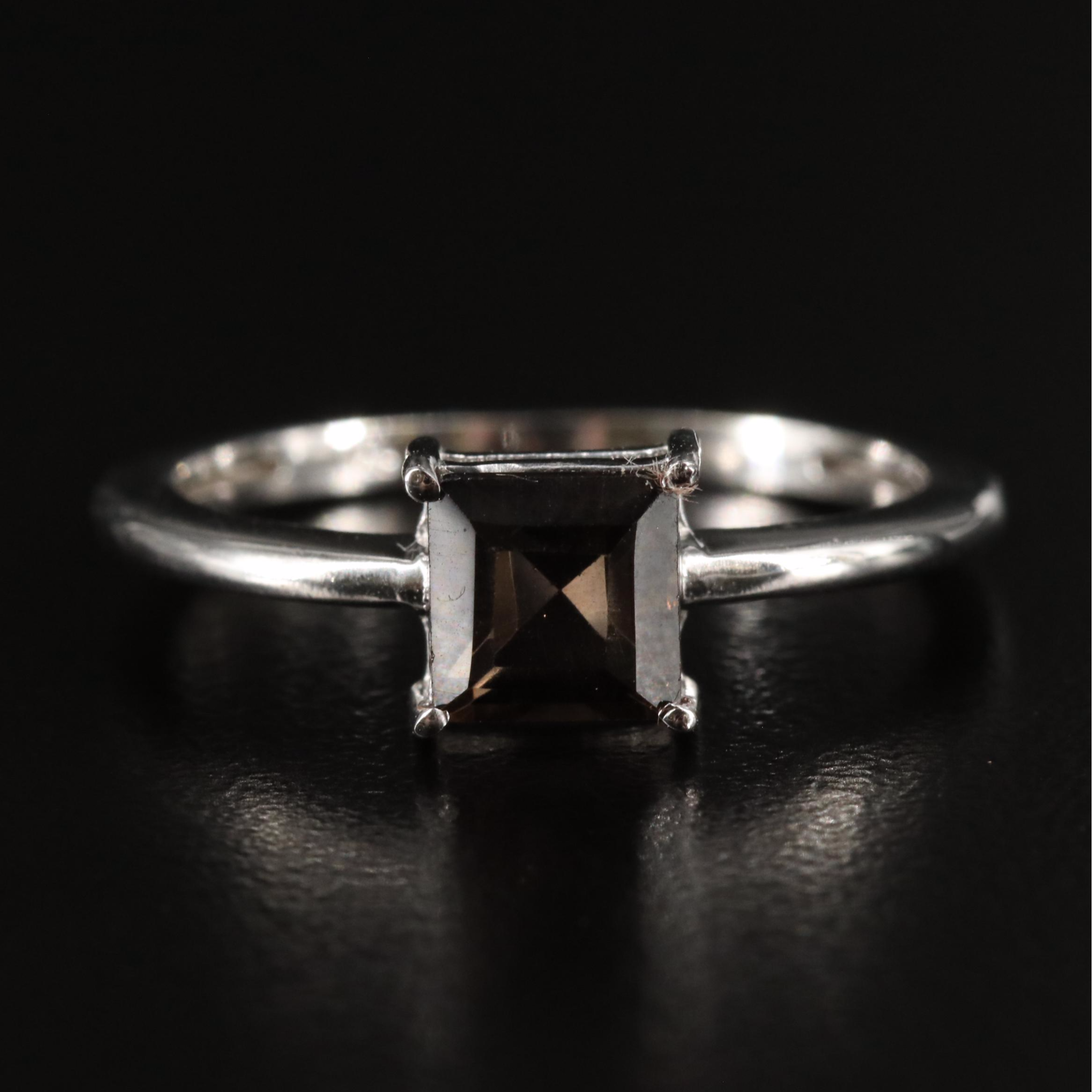 Sterling Smoky Quartz Ring